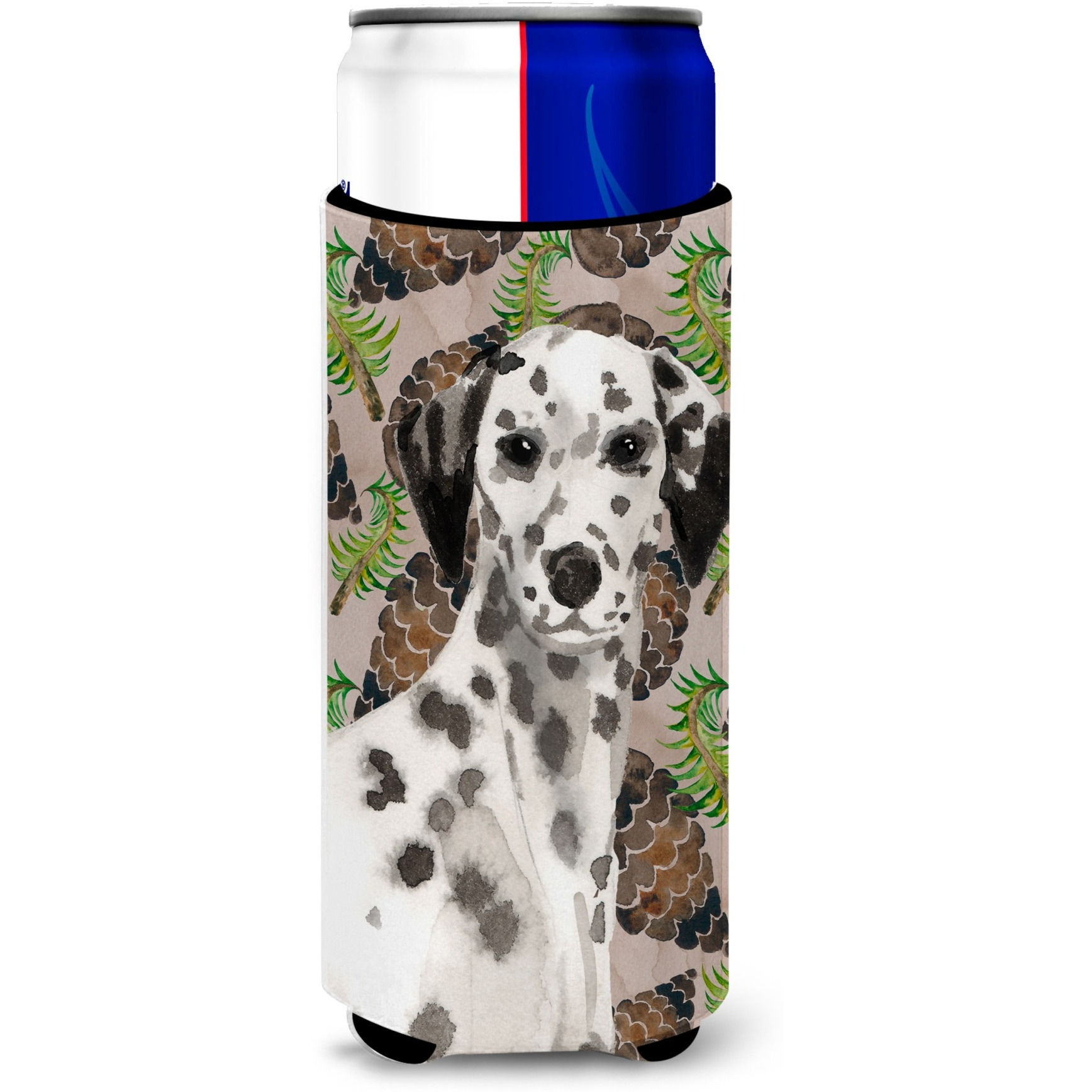 &quotCaroline's Treasures Dalmatian Pine Cones Decorative Can Hugger, Slim, Multicolor"