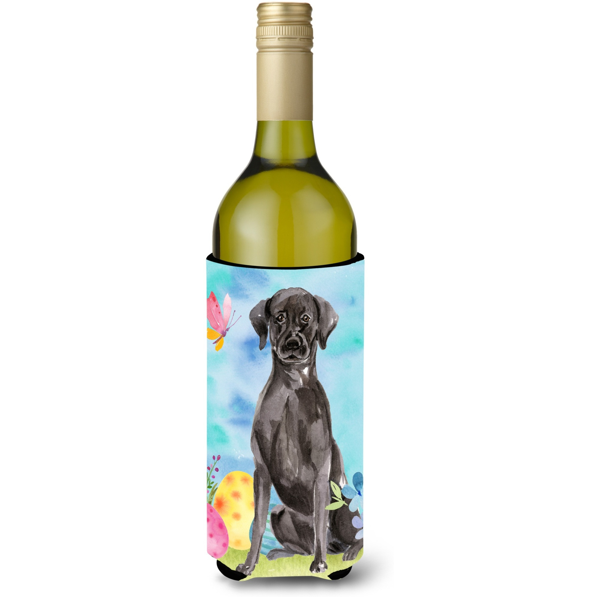 &quotCaroline's Treasures Black Labrador Easter Decorative Bottle Hugger, 750ml, Multicolor"