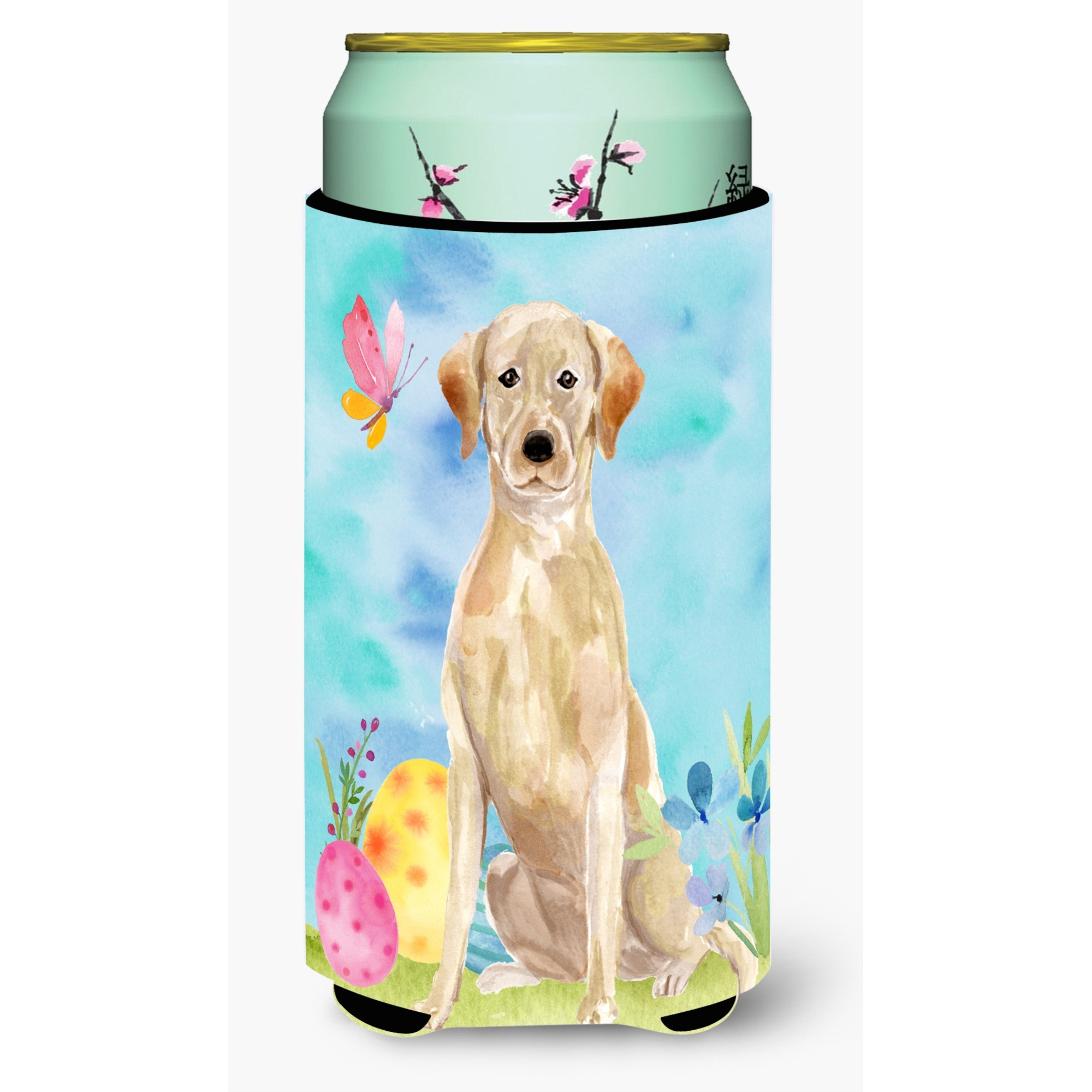 &quotCaroline's Treasures Yellow Labrador Easter Decorative Can Hugger, Tall, Multicolor"