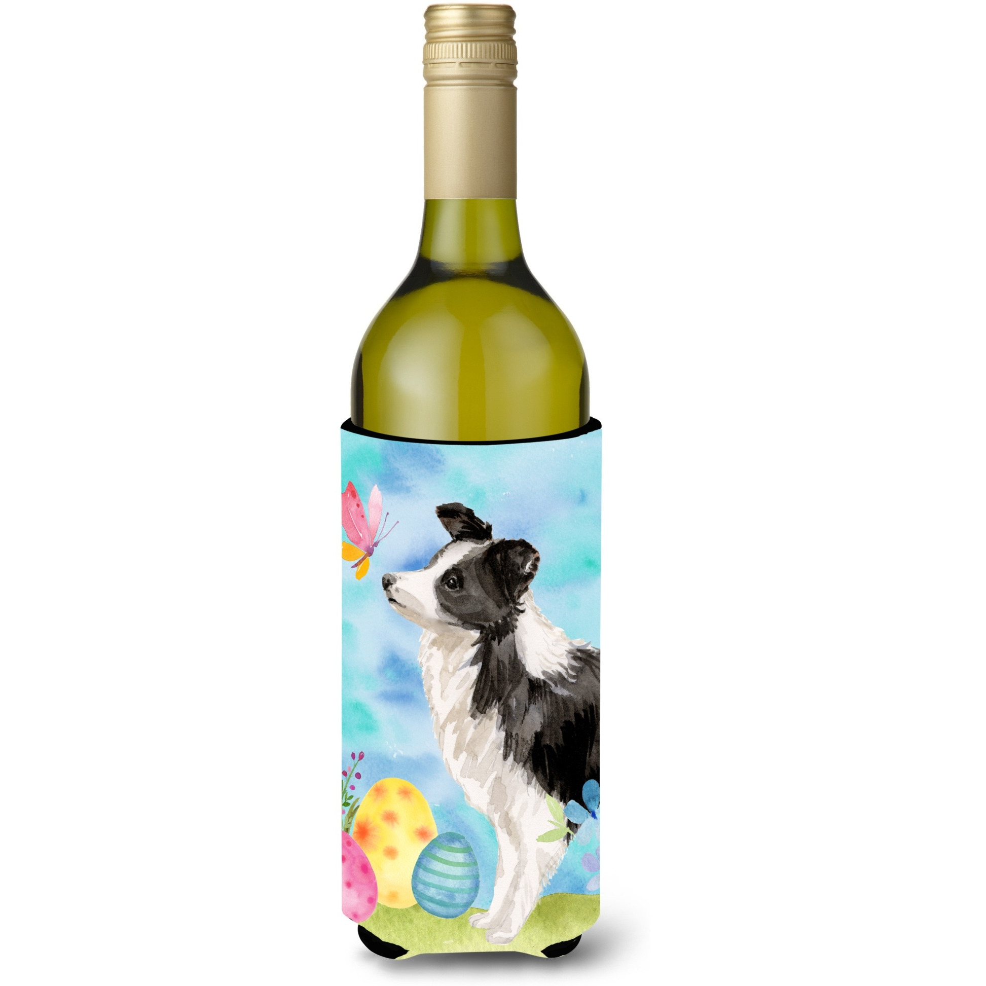 &quotCaroline's Treasures Border Collie Easter Decorative Bottle Hugger, 750ml, Multicolor"