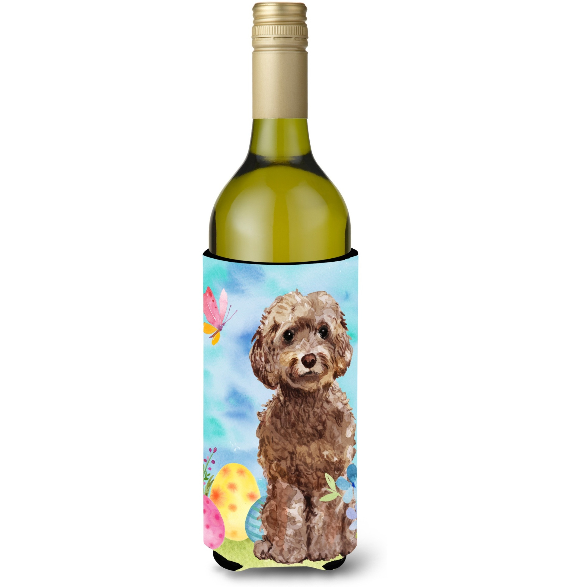 &quotCaroline's Treasures Brown Cockapoo Easter Decorative Bottle Hugger, 750ml, Multicolor"
