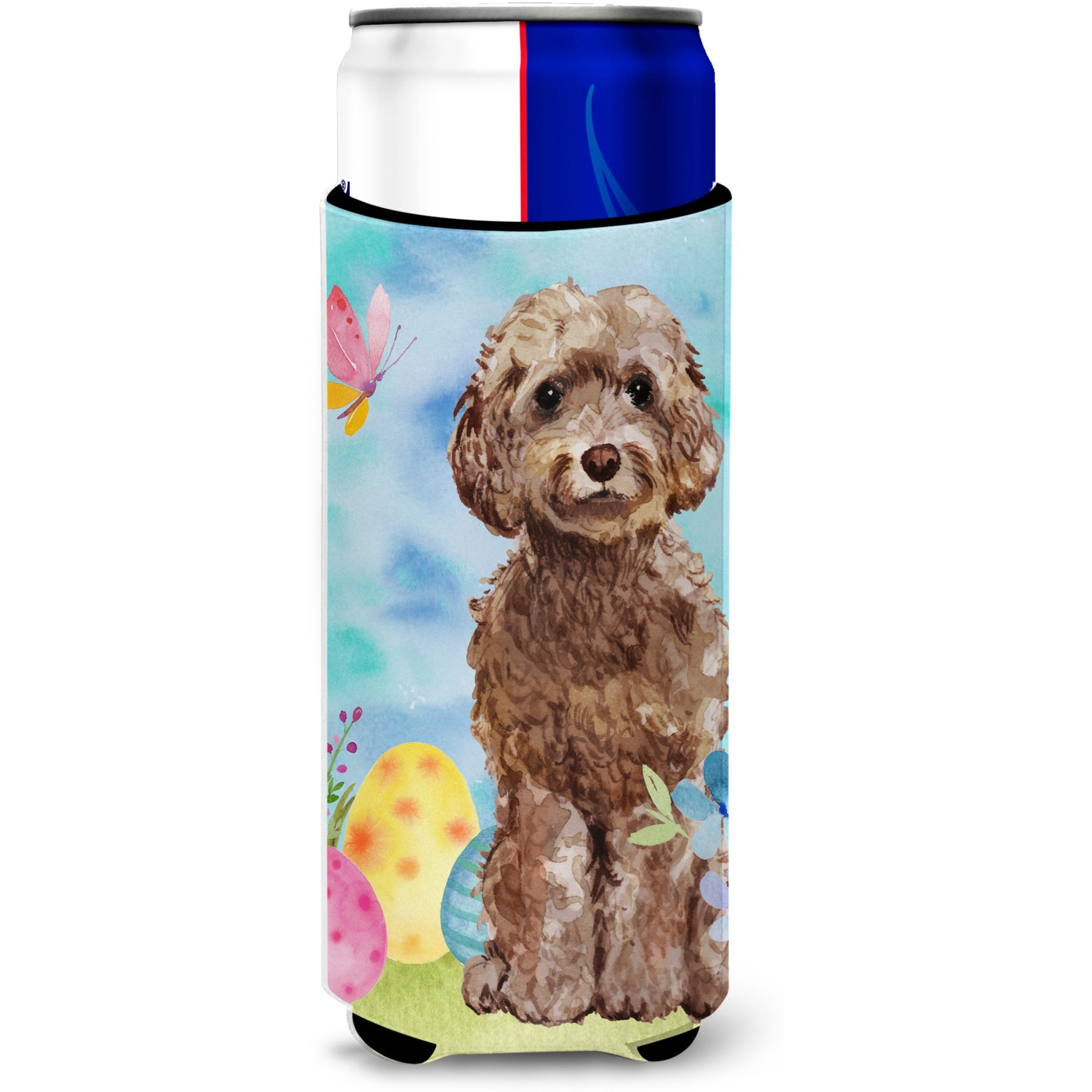 &quotCaroline's Treasures Brown Cockapoo Easter Decorative Can Hugger, Slim, Multicolor"
