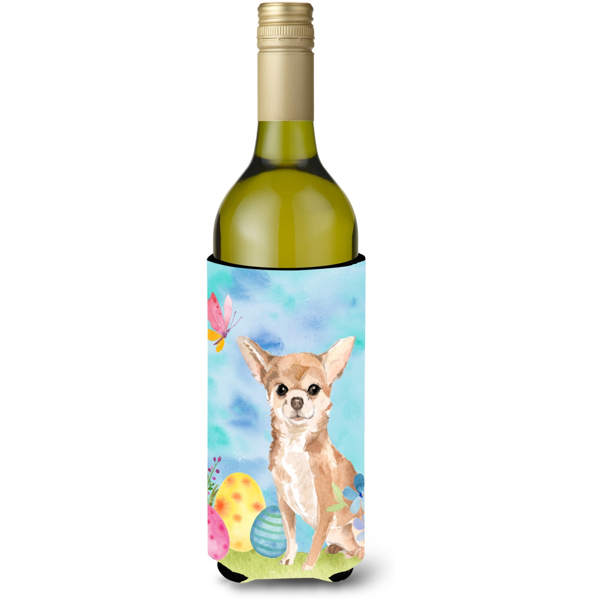 &quotCaroline's Treasures Chihuahua Easter Decorative Bottle Hugger, 750ml, Multicolor"