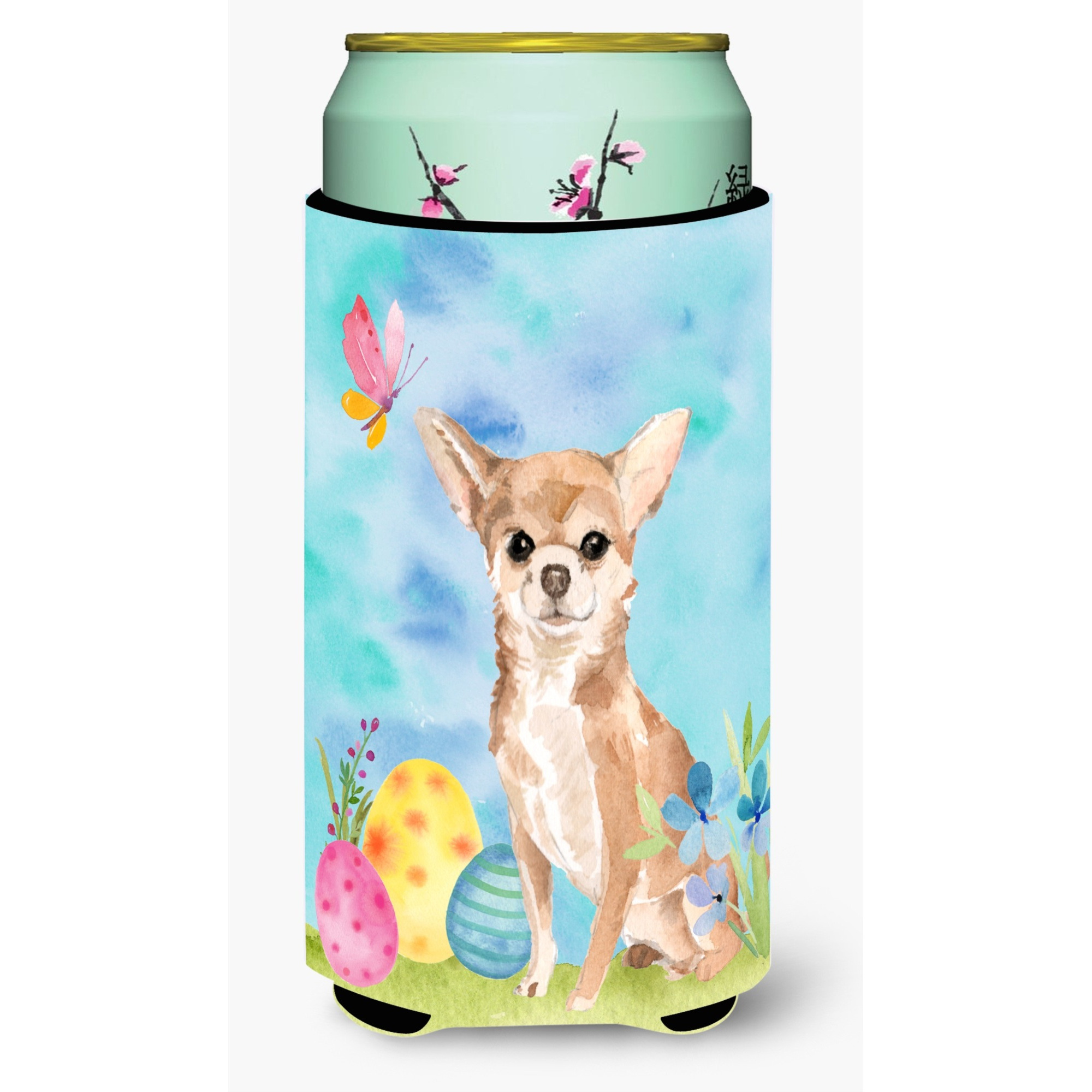 &quotCaroline's Treasures Chihuahua Easter Decorative Can Hugger, Tall, Multicolor"