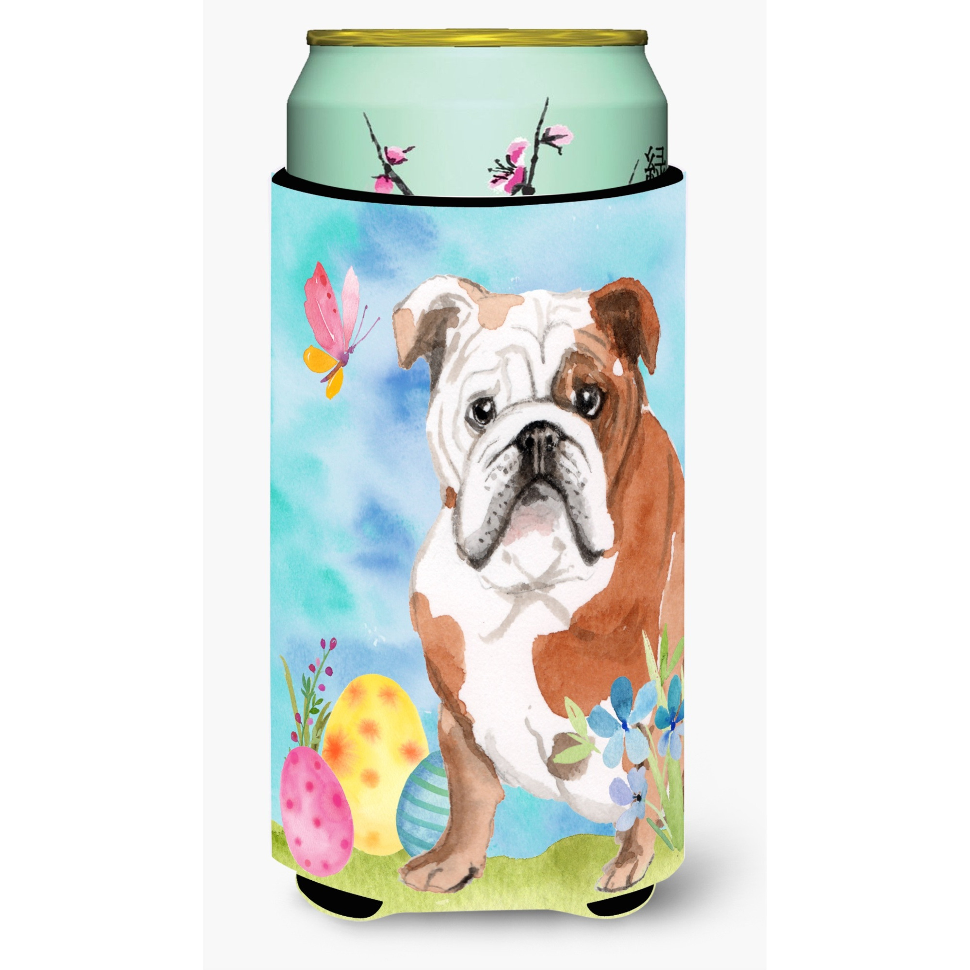 &quotCaroline's Treasures English Bulldog Easter Decorative Can Hugger, Tall, Multicolor"