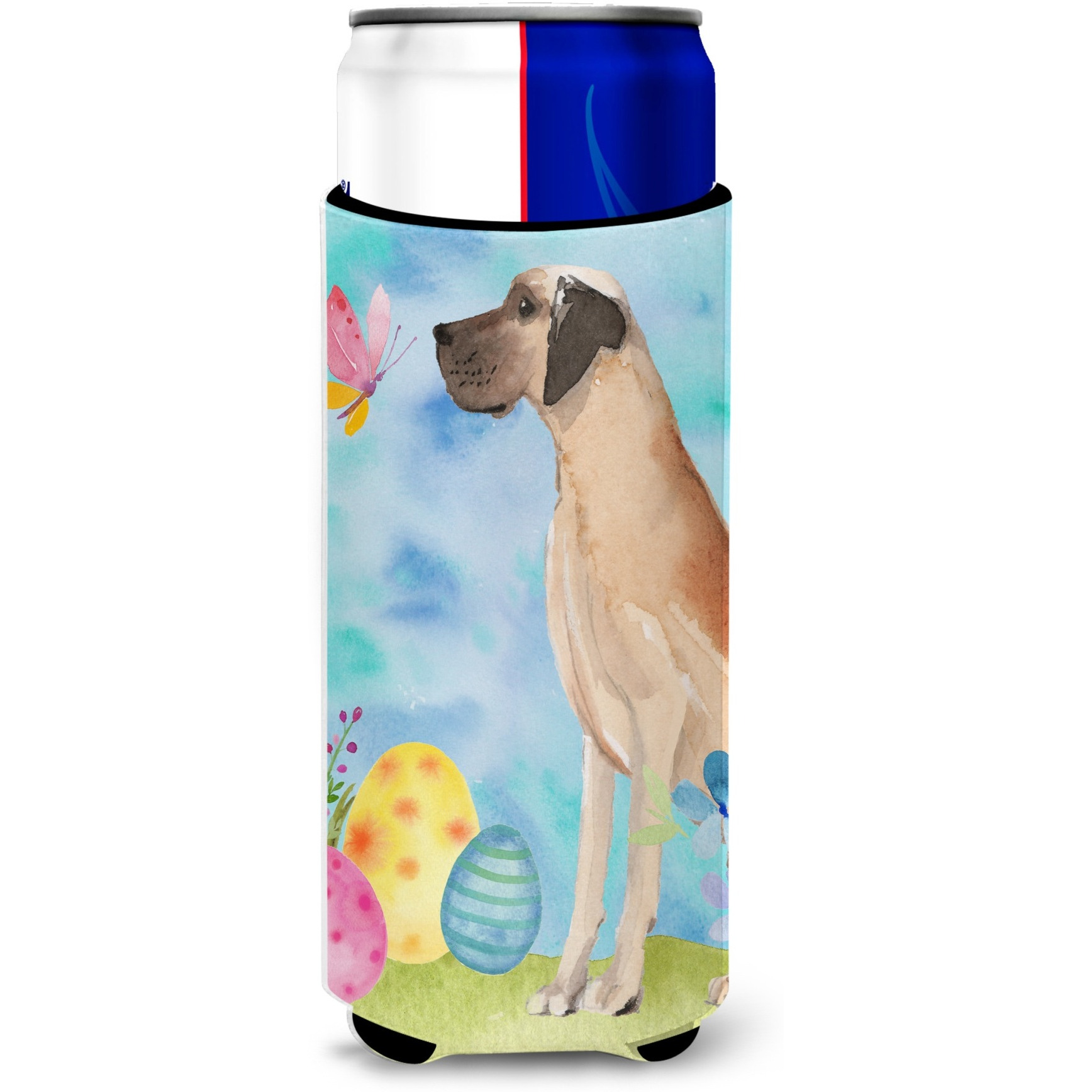 &quotCaroline's Treasures Fawn Natural Dane Easter Decorative Can Hugger, Slim, Multicolor"