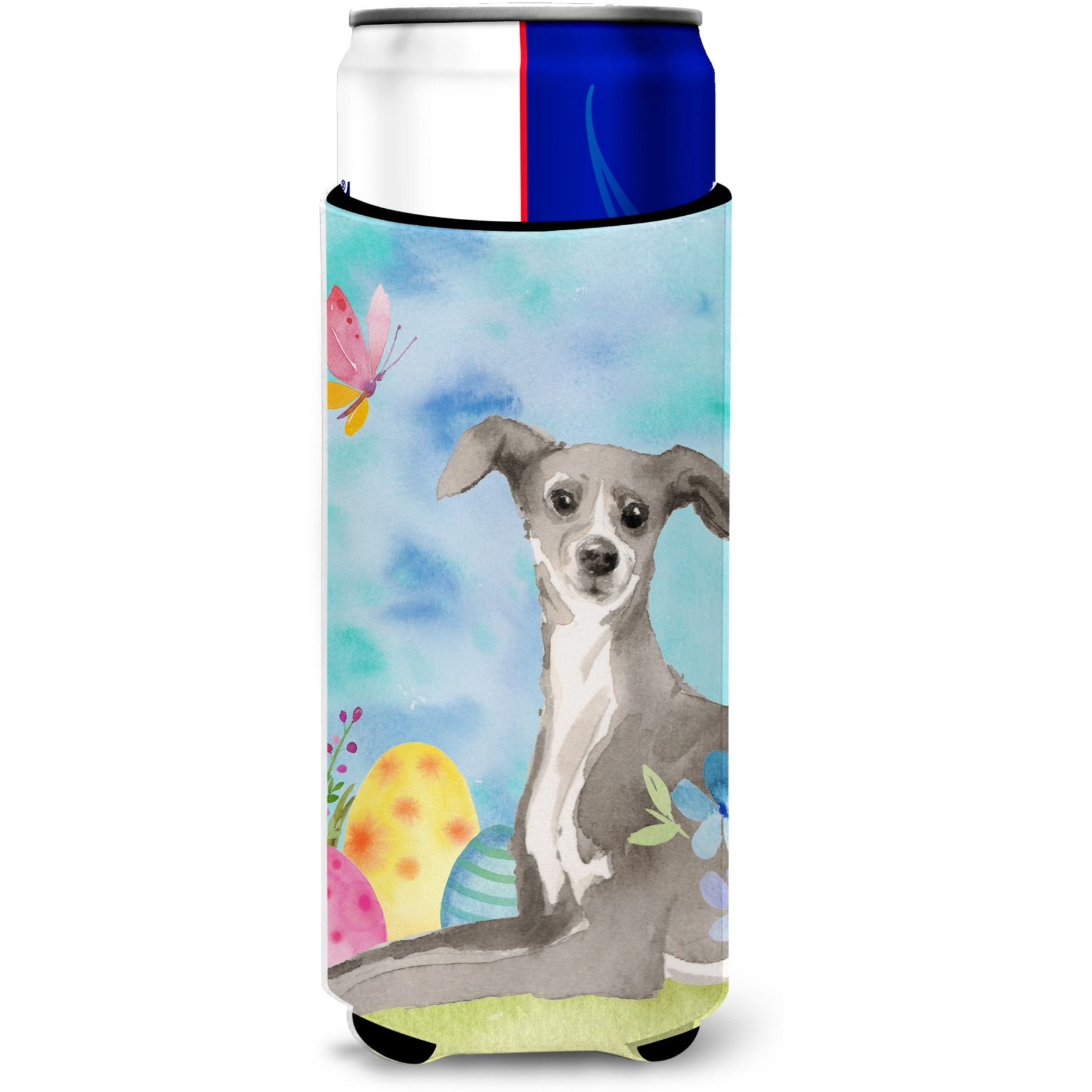 &quotCaroline's Treasures Italian Greyhound Easter Decorative Can Hugger, Slim, Multicolor"