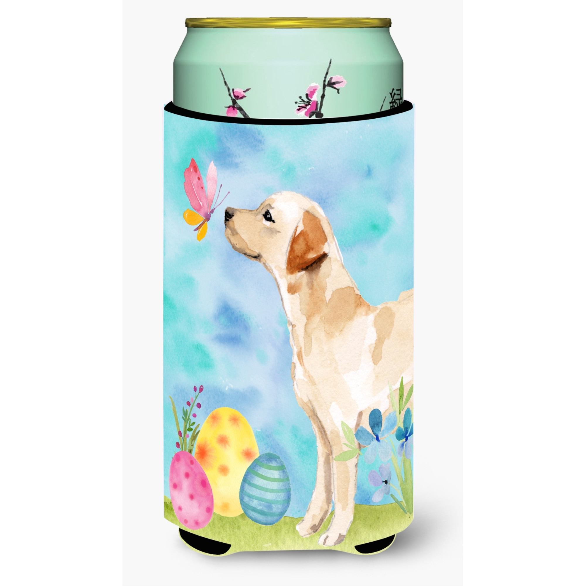 &quotCaroline's Treasures Yellow Labrador 2 Easter Decorative Can Hugger, Tall, Multicolor"