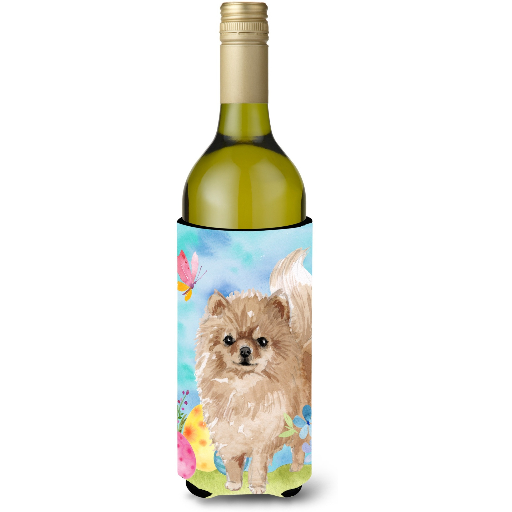 &quotCaroline's Treasures Pomeranian Easter Decorative Bottle Hugger, 750ml, Multicolor"
