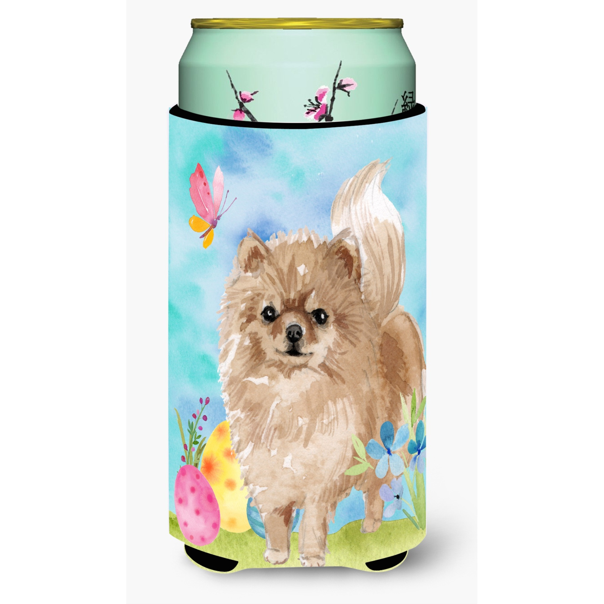 &quotCaroline's Treasures Pomeranian Easter Decorative Can Hugger, Tall, Multicolor"