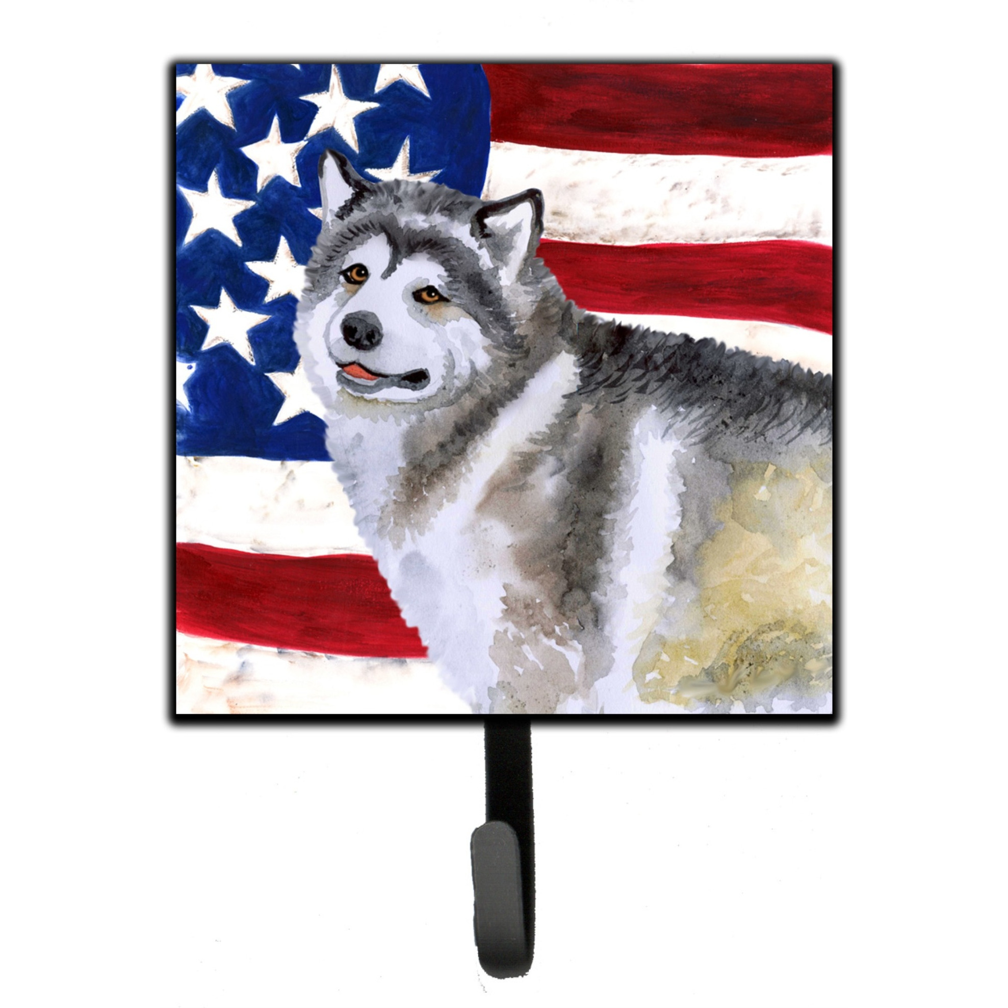 &quotCaroline's Treasures Alaskan Malamute Patriotic Wall Hook, Small, Multicolor"