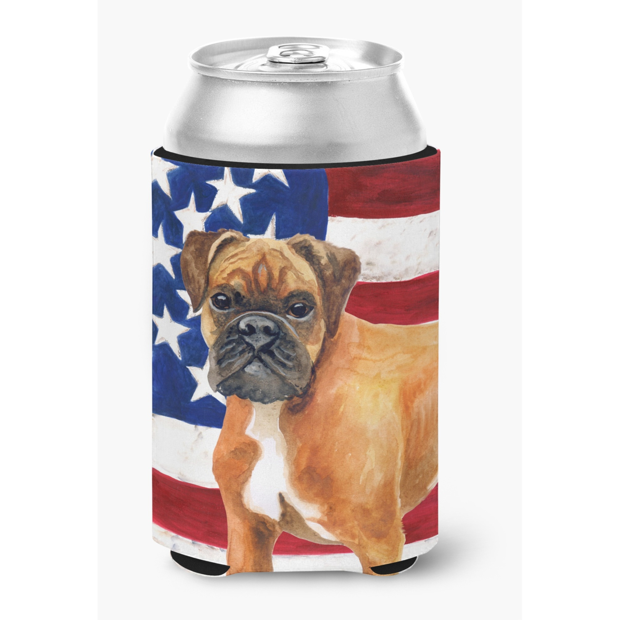 &quotCaroline's Treasures German Boxer Patriotic Decorative Can Hugger, Multicolor"