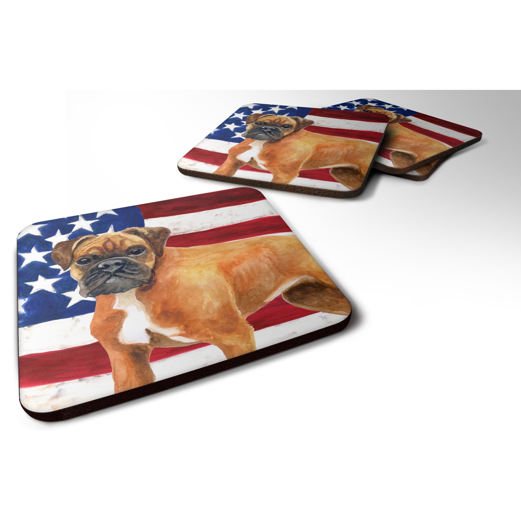 &quotCaroline's Treasures German Boxer Patriotic Decorative coasters, Multicolor"
