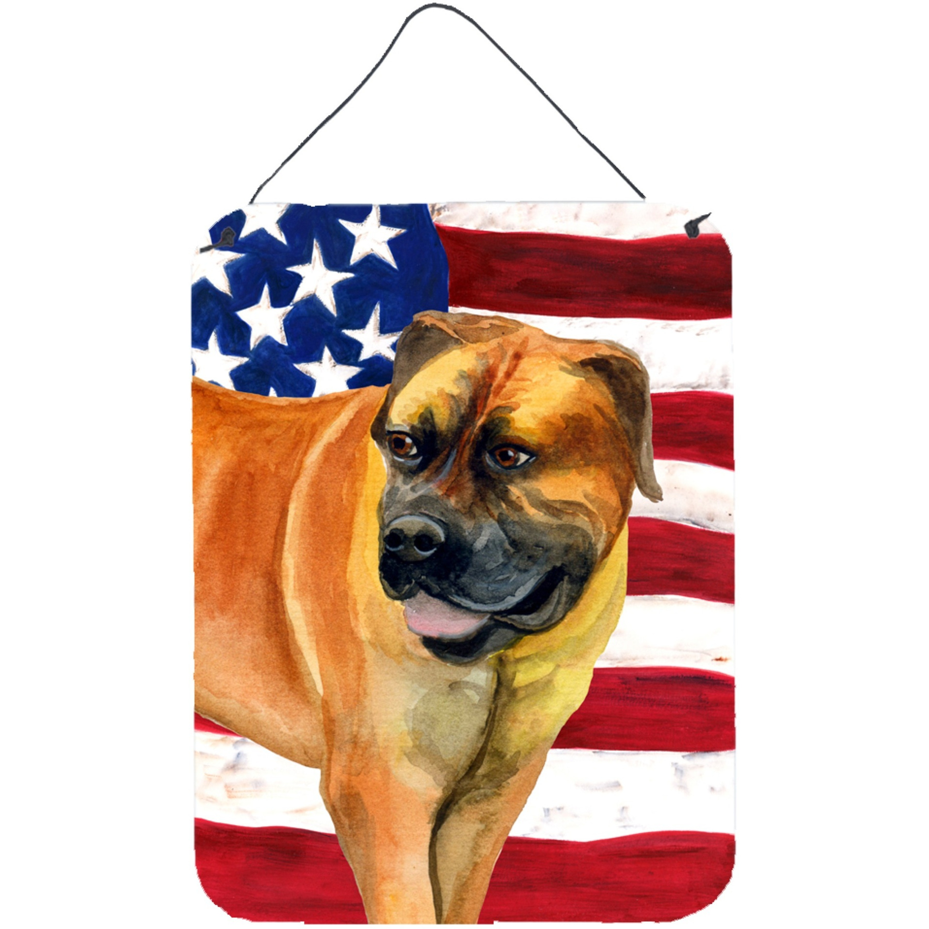 &quotCaroline's Treasures Boerboel Mastiff Patriotic Metal Print, 16"" x 12"", Multicolor"