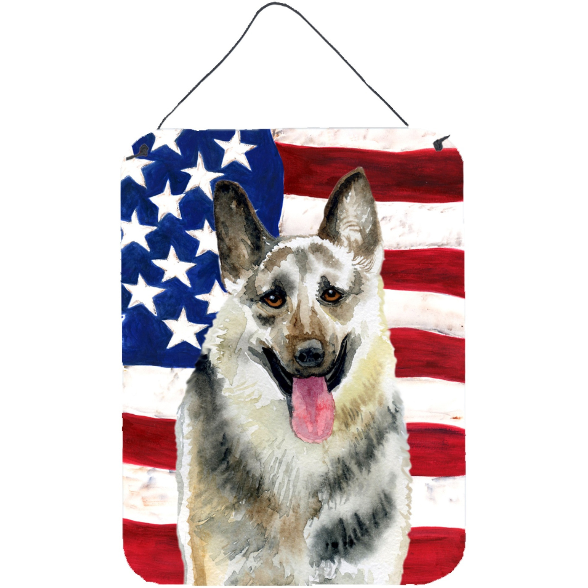 &quotCaroline's Treasures East-European Shepherd Patriotic Metal Print, 16"" x 12"", Multicolor"