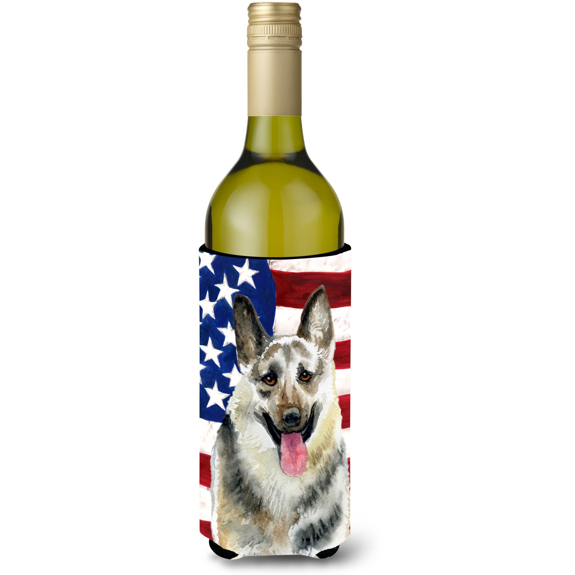 &quotCaroline's Treasures East-European Shepherd Patriotic Decorative Bottle Hugger, 750ml, Multicolor"