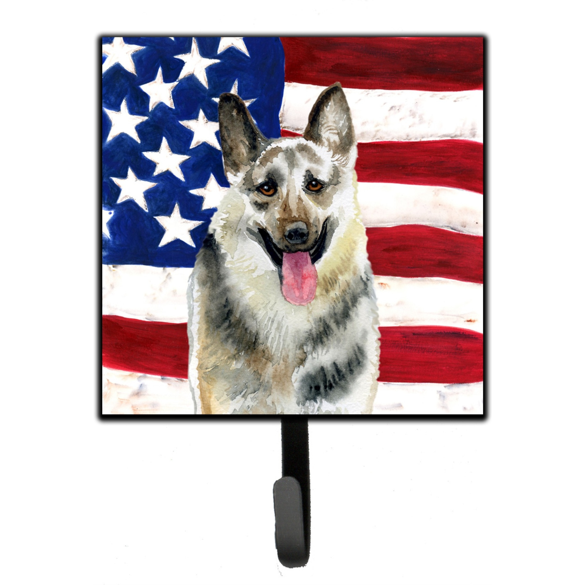 &quotCaroline's Treasures East-European Shepherd Patriotic Wall Hook, Small, Multicolor"