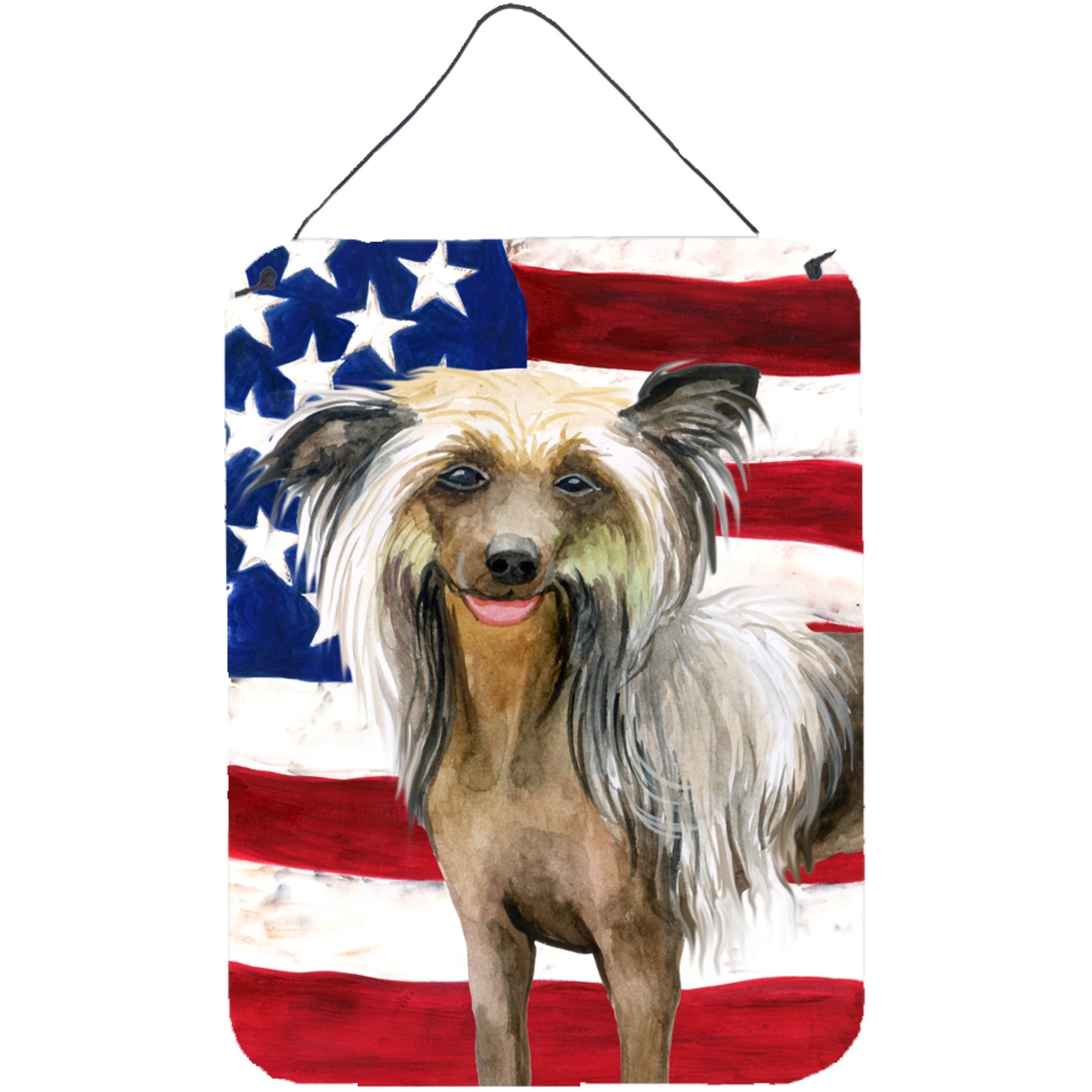 &quotCaroline's Treasures Chinese Crested Patriotic Metal Print, 16"" x 12"", Multicolor"