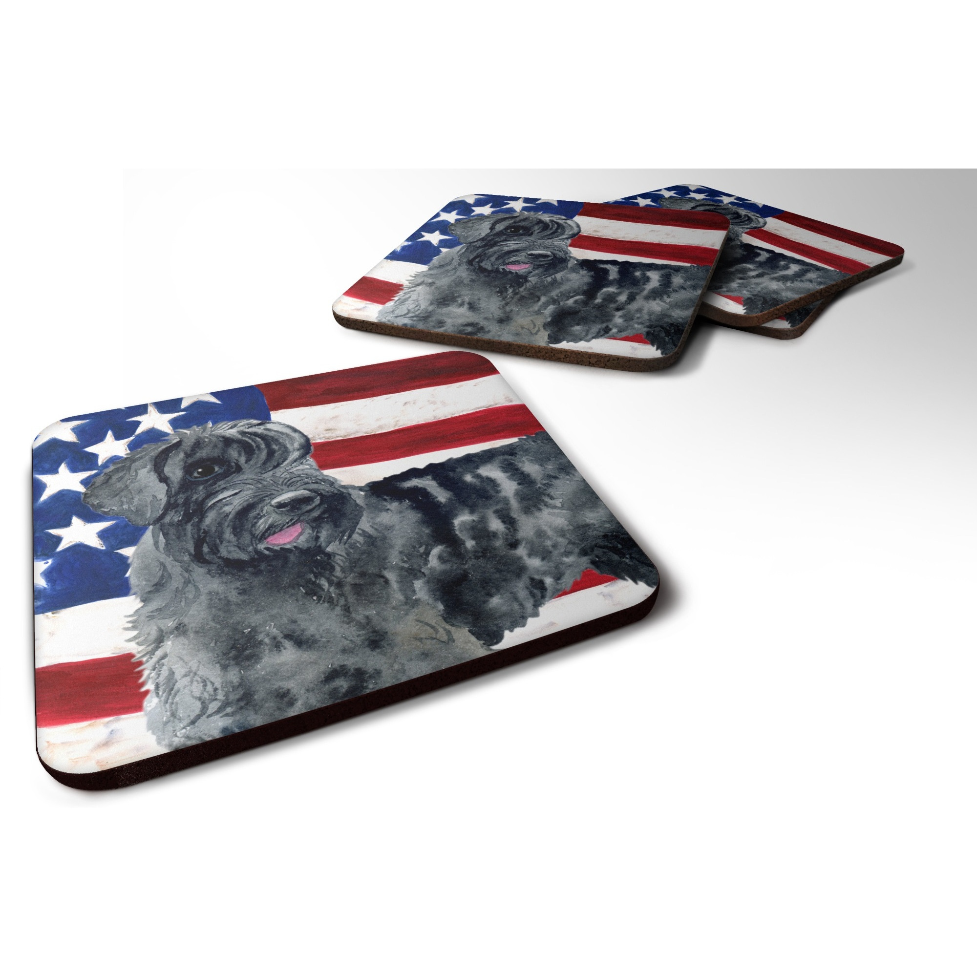 &quotCaroline's Treasures Giant Schnauzer Patriotic Decorative coasters, Multicolor"