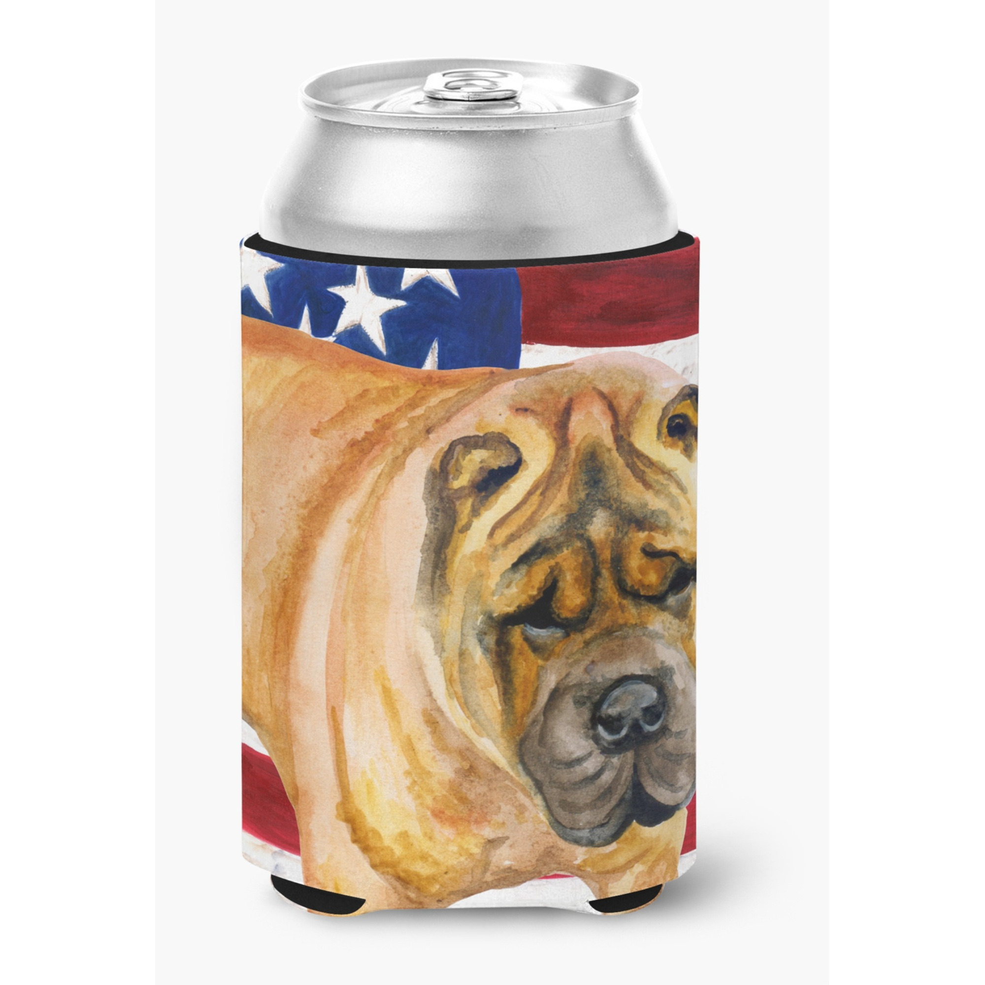 &quotCaroline's Treasures Shar Pei Patriotic Decorative Can Hugger, Multicolor"