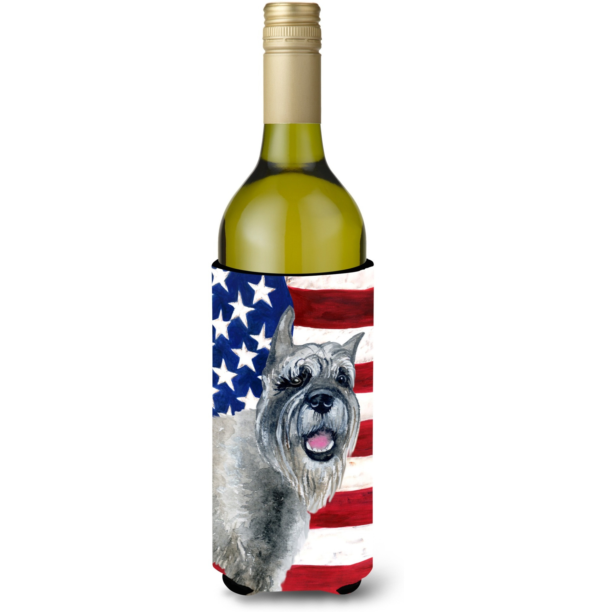 &quotCaroline's Treasures Schnauzer Patriotic Decorative Bottle Hugger, 750ml, Multicolor"