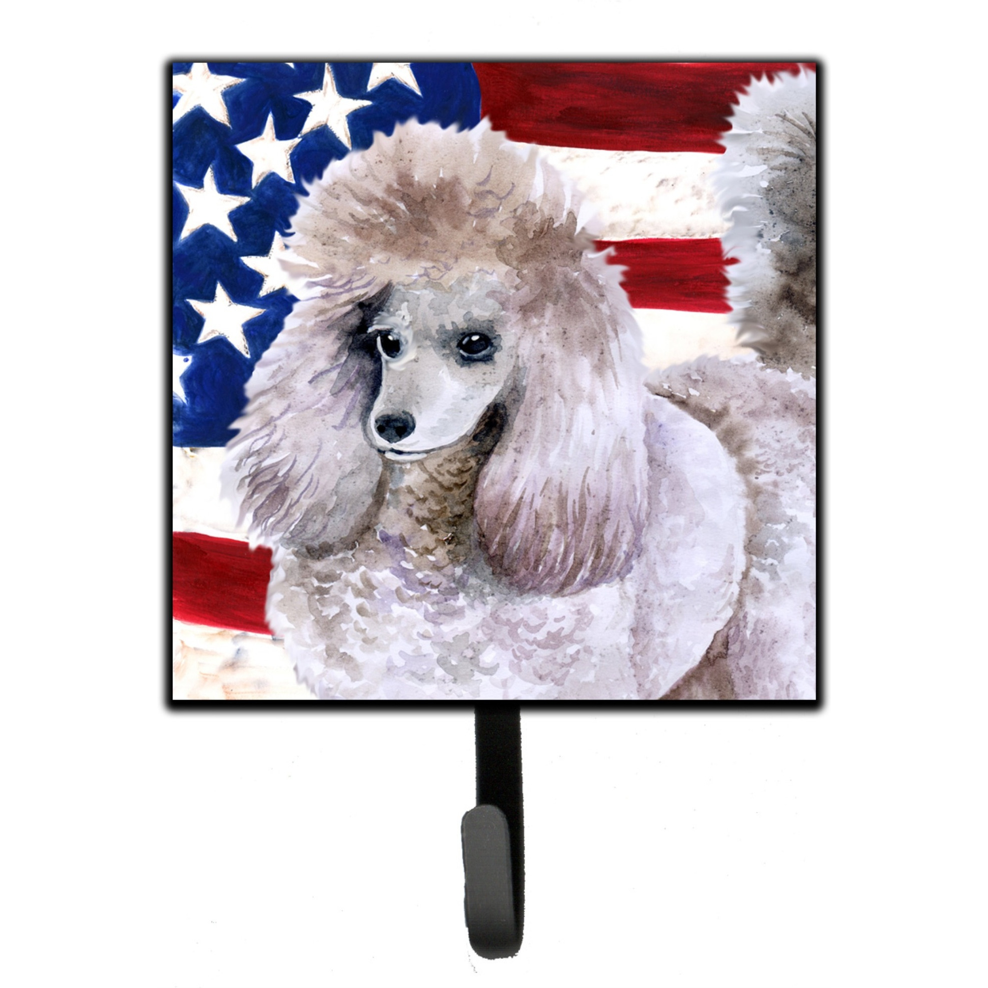 &quotCaroline's Treasures Poodle Patriotic Wall Hook, Small, Multicolor"