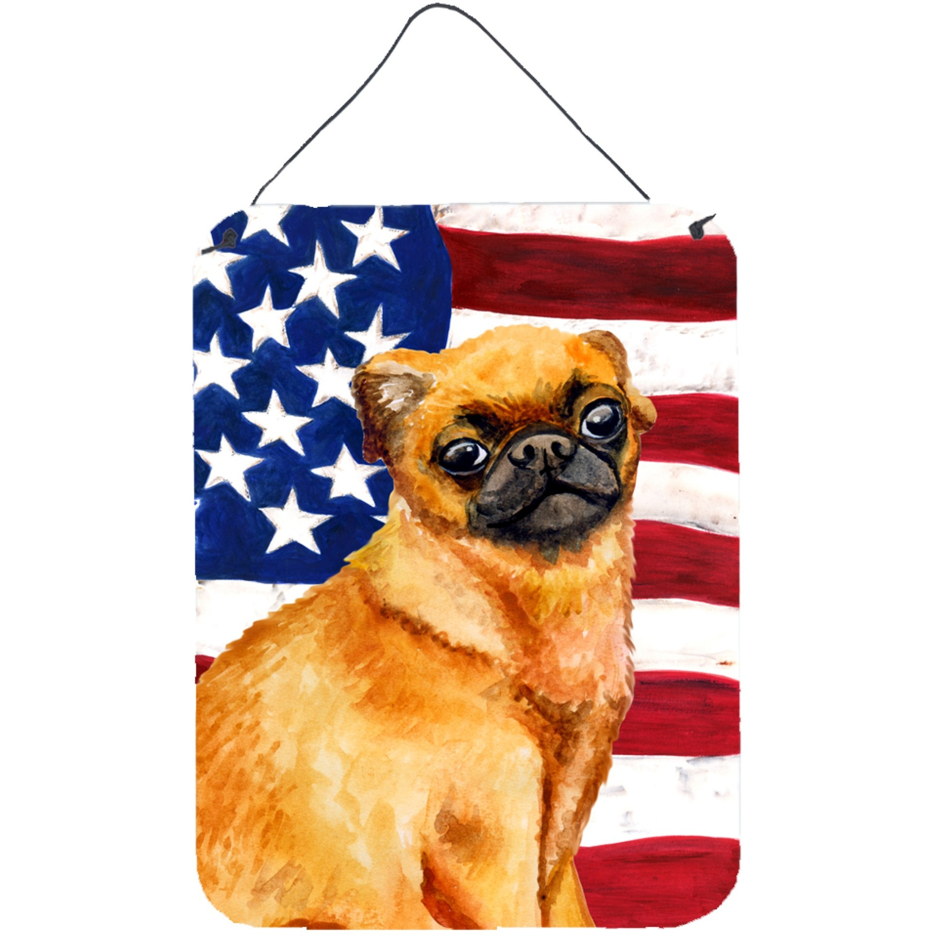 &quotCaroline's Treasures Small Brabant Griffon Patriotic Metal Print, 16"" x 12"", Multicolor"