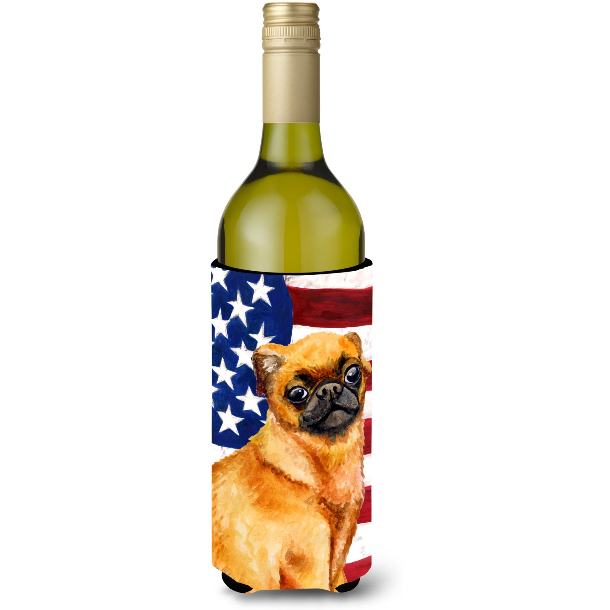 &quotCaroline's Treasures Small Brabant Griffon Patriotic Decorative Bottle Hugger, 750ml, Multicolor"