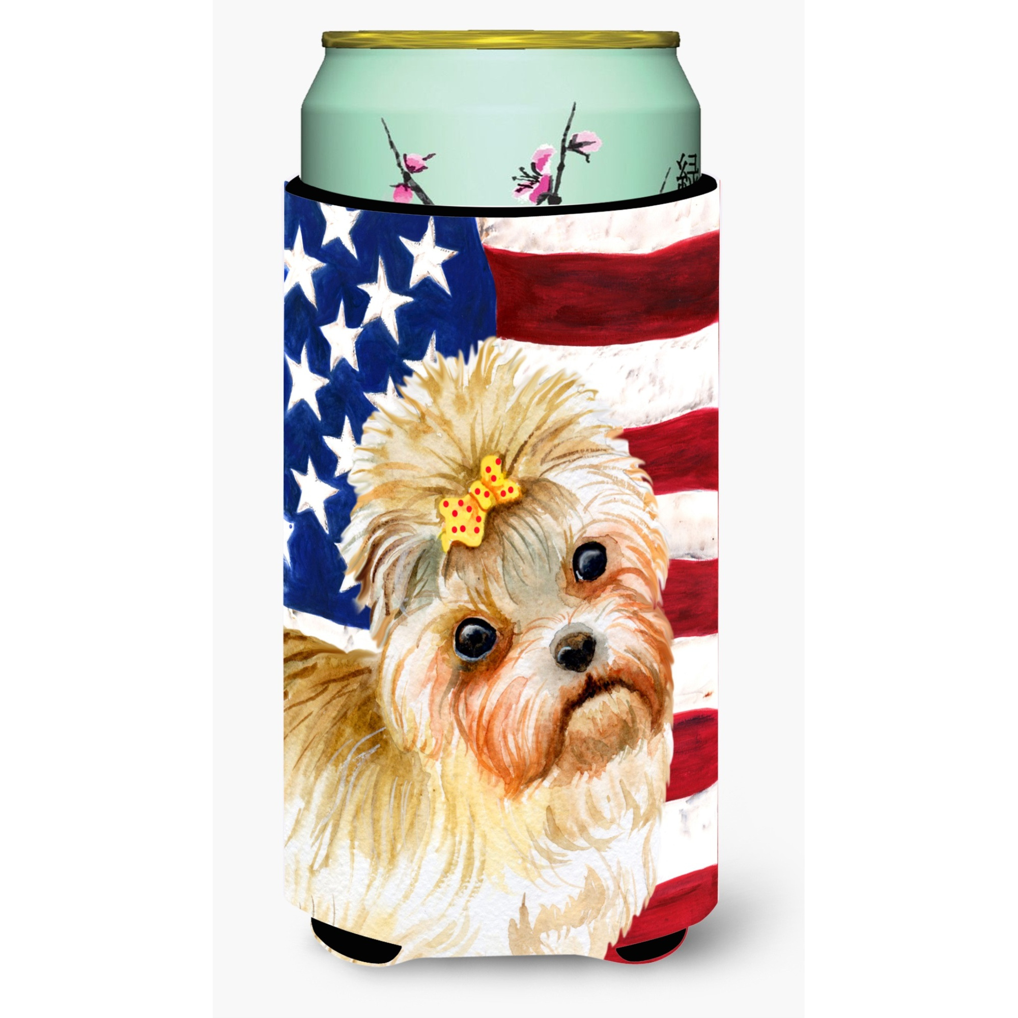 &quotCaroline's Treasures Morkie Patriotic Decorative Can Hugger, Tall Boy, Multicolor"