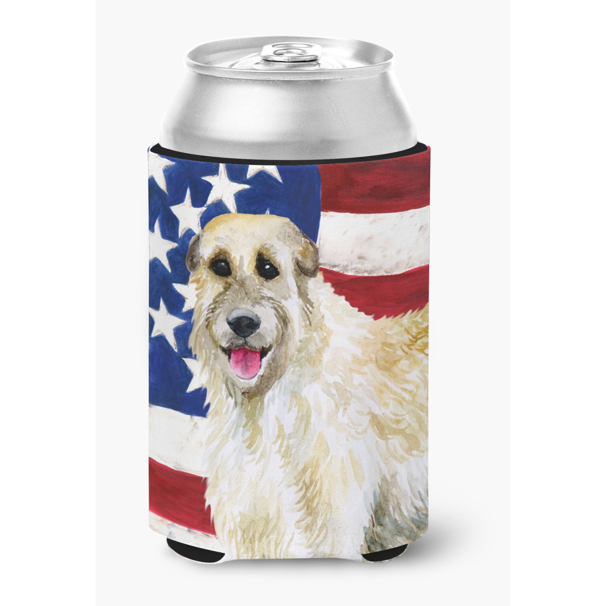 &quotCaroline's Treasures Irish Wolfhound Patriotic Decorative Can Hugger, Multicolor"