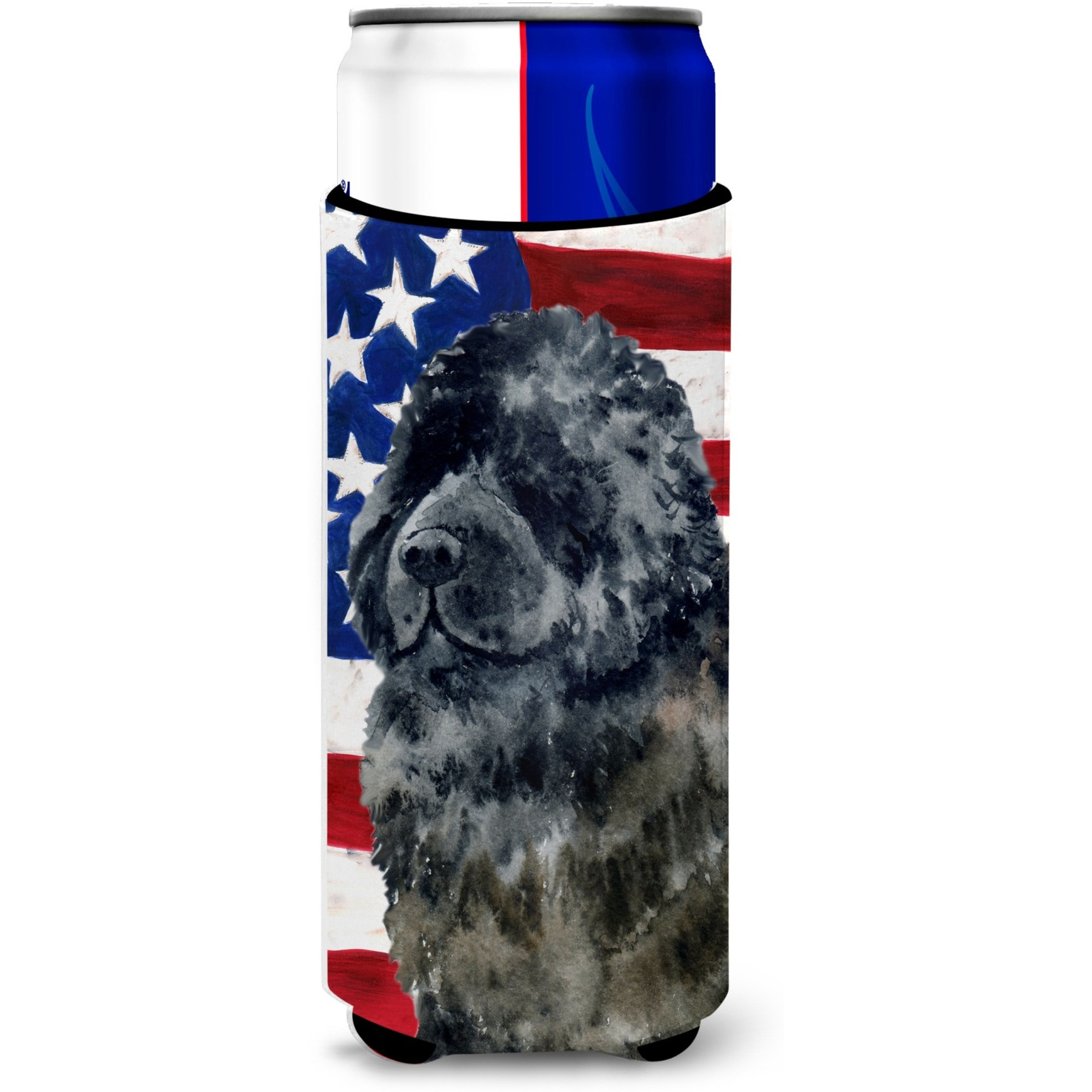 &quotCaroline's Treasures Newfoundland Patriotic Decorative Can Hugger, Slim, Multicolor"