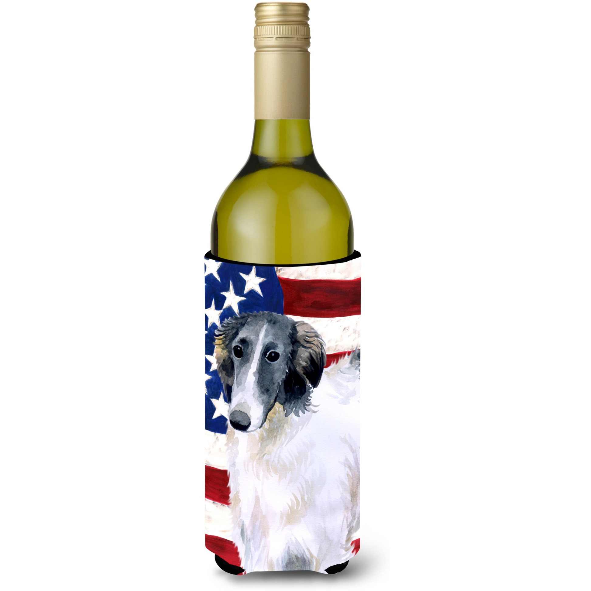 &quotCaroline's Treasures Borzoi Patriotic Decorative Bottle Hugger, 750ml, Multicolor"