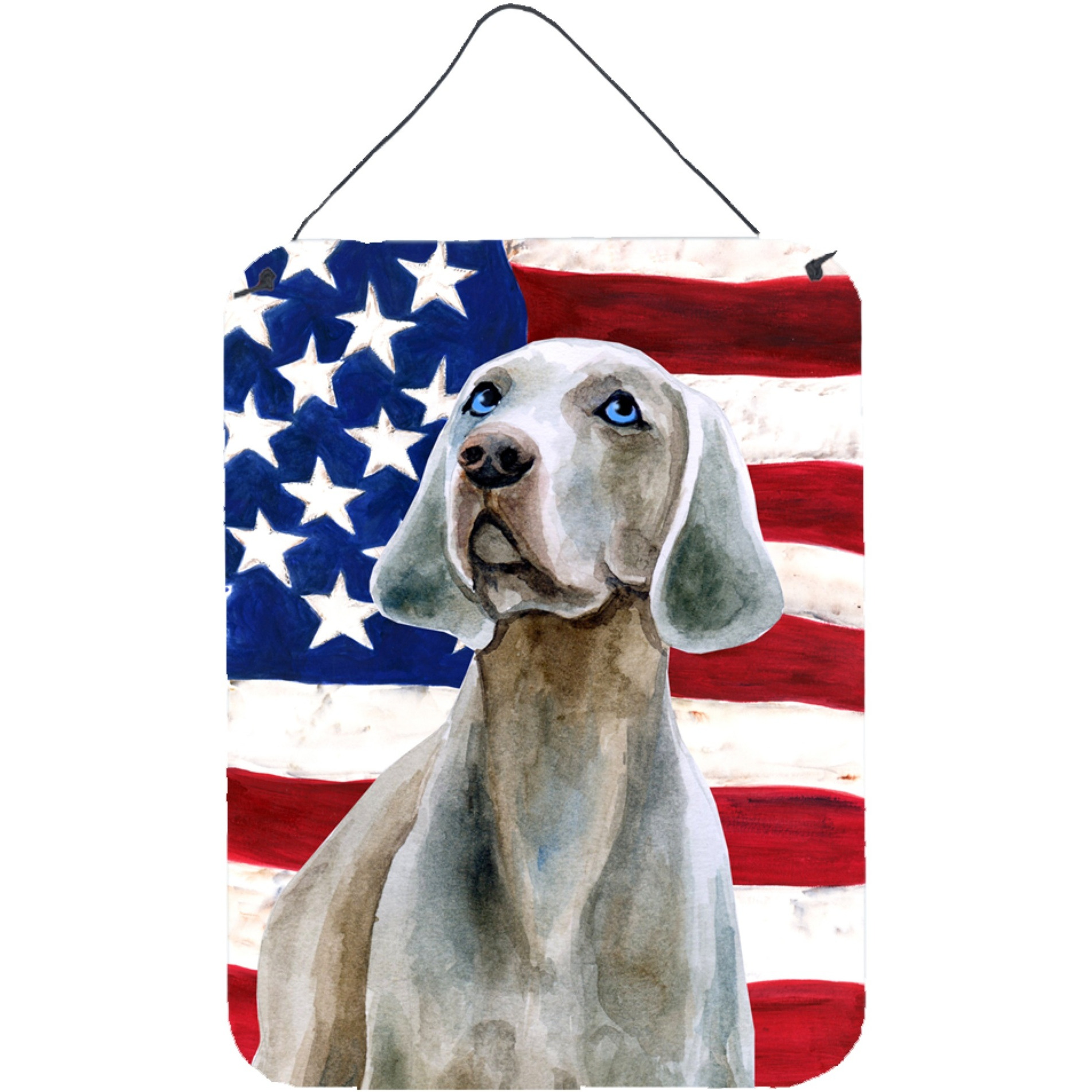 &quotCaroline's Treasures Weimaraner Patriotic Metal Print, 16"" x 12"", Multicolor"