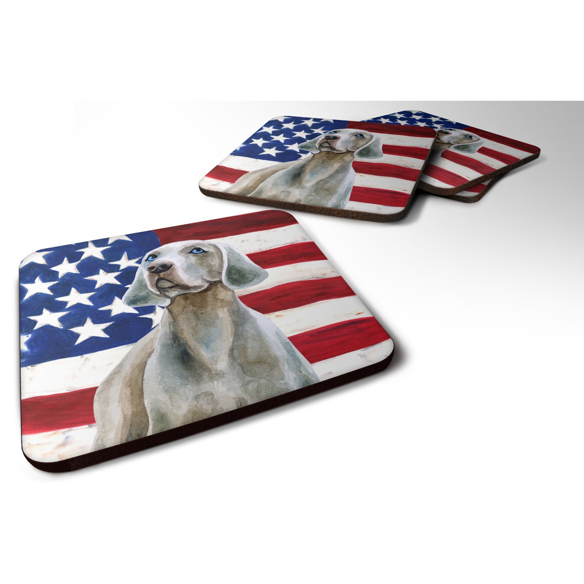 &quotCaroline's Treasures Weimaraner Patriotic Decorative coasters, Multicolor"