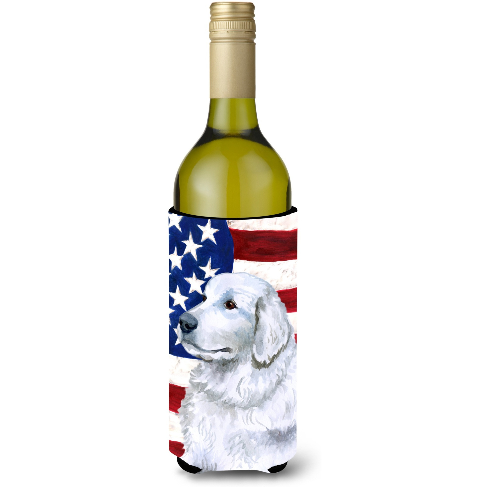 &quotCaroline's Treasures Maremma Sheepdog Patriotic Decorative Bottle Hugger, 750ml, Multicolor"