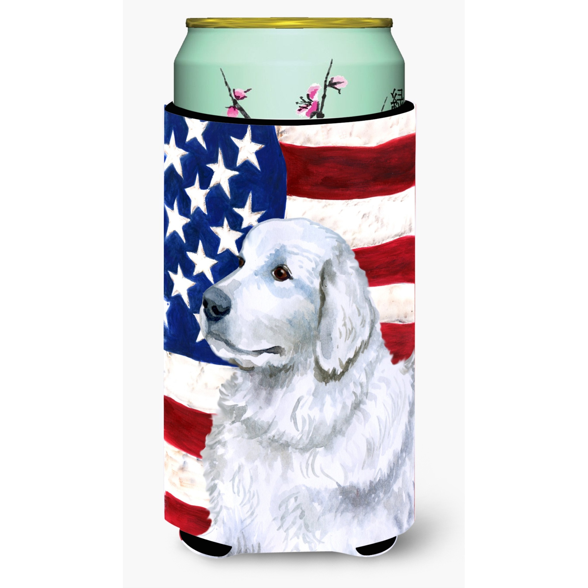 &quotCaroline's Treasures Maremma Sheepdog Patriotic Decorative Can Hugger, Tall Boy, Multicolor"