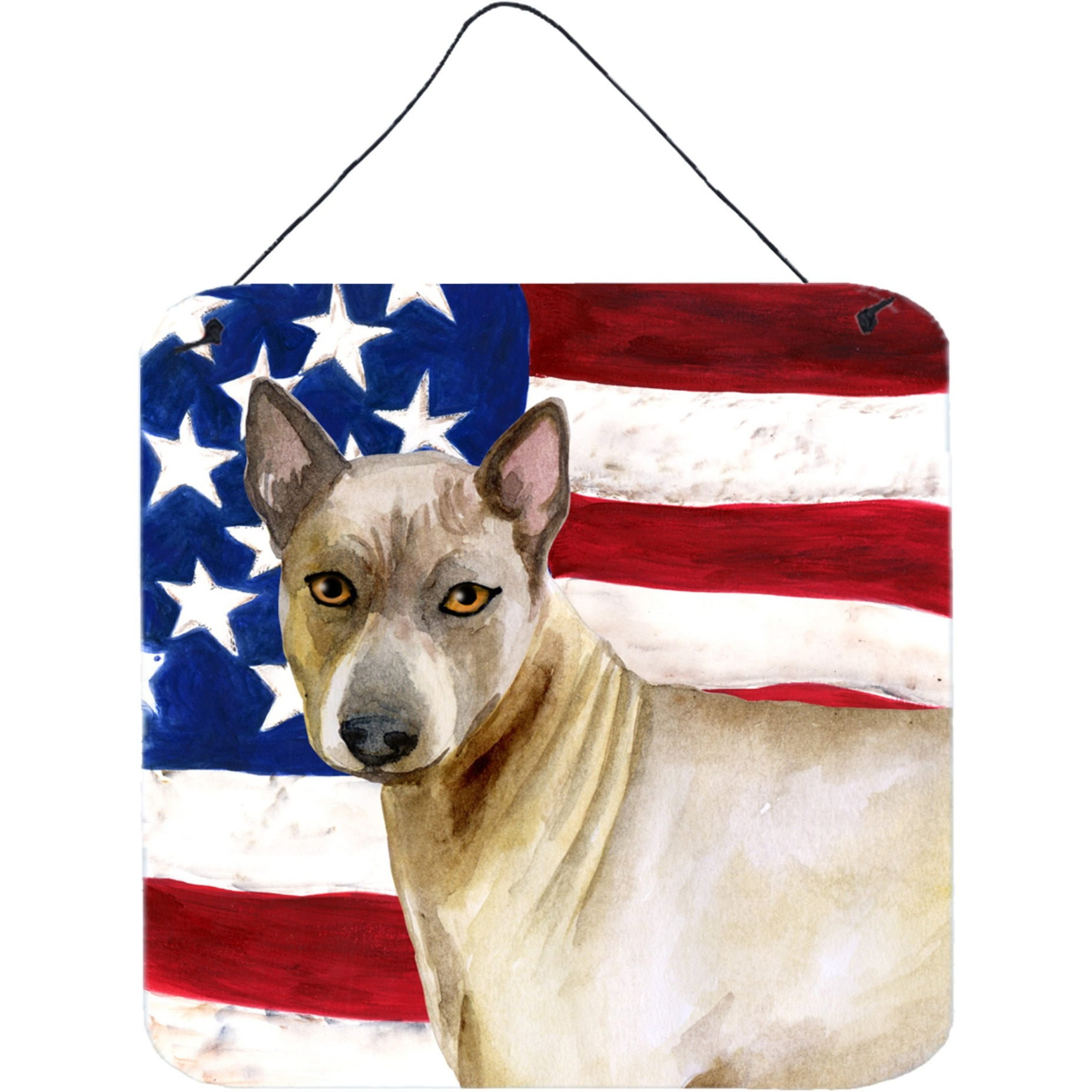 &quotCaroline's Treasures Thai Ridgeback Patriotic Metal Print, 6h x 6w, USA American Flag"