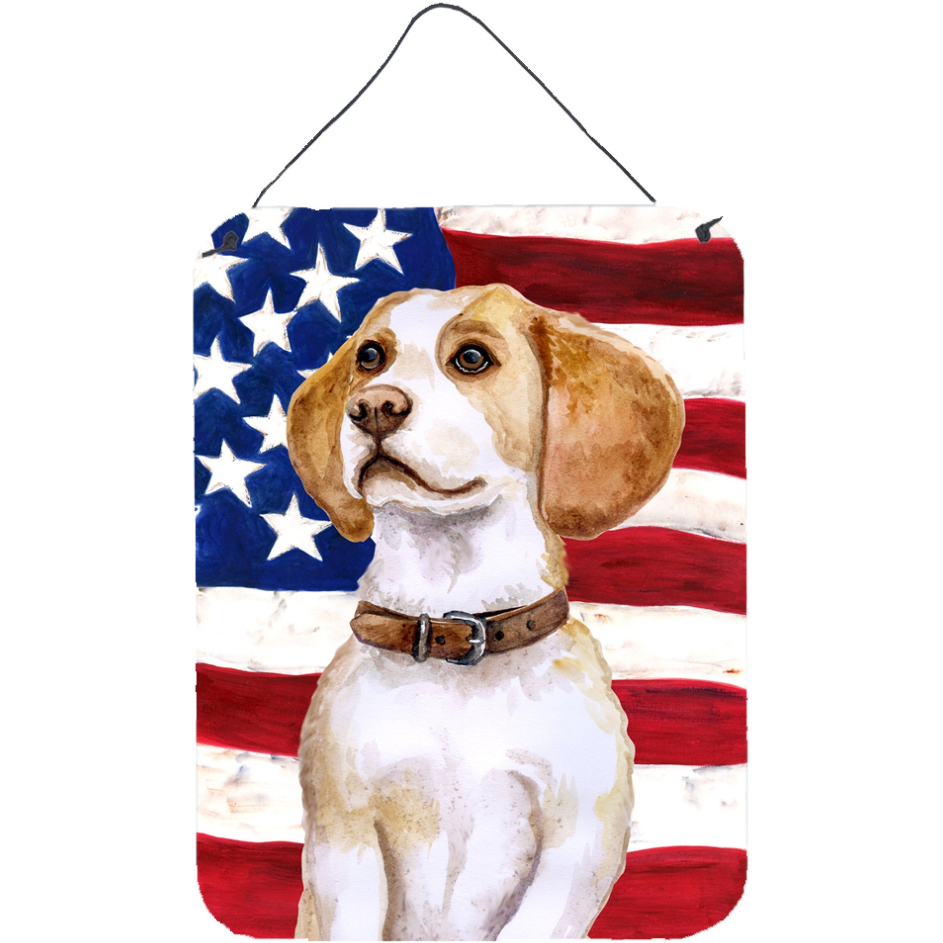 &quotCaroline's Treasures Beagle Patriotic Metal Print, 16"" x 12"", Multicolor"