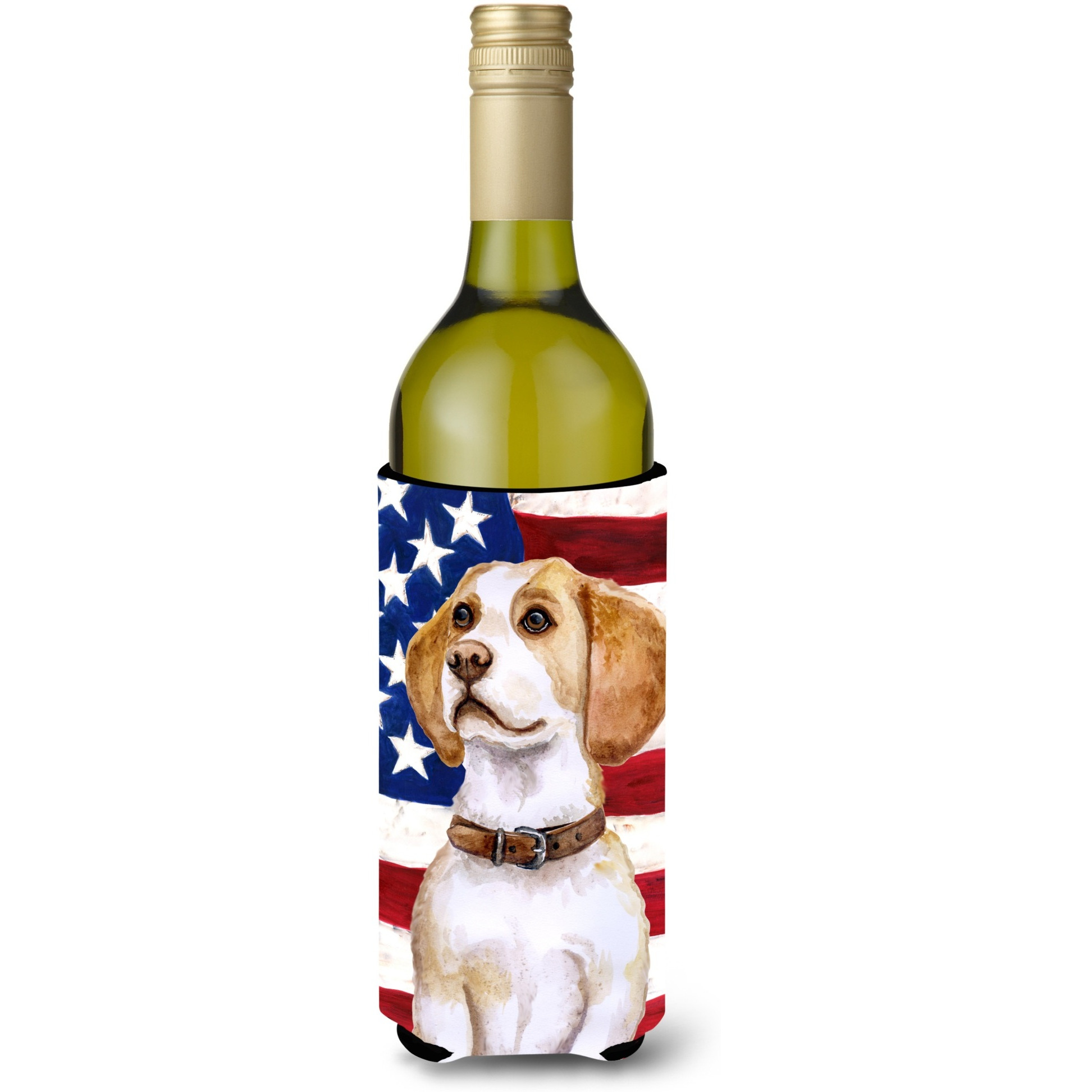 &quotCaroline's Treasures Beagle Patriotic Decorative Bottle Hugger, 750ml, Multicolor"