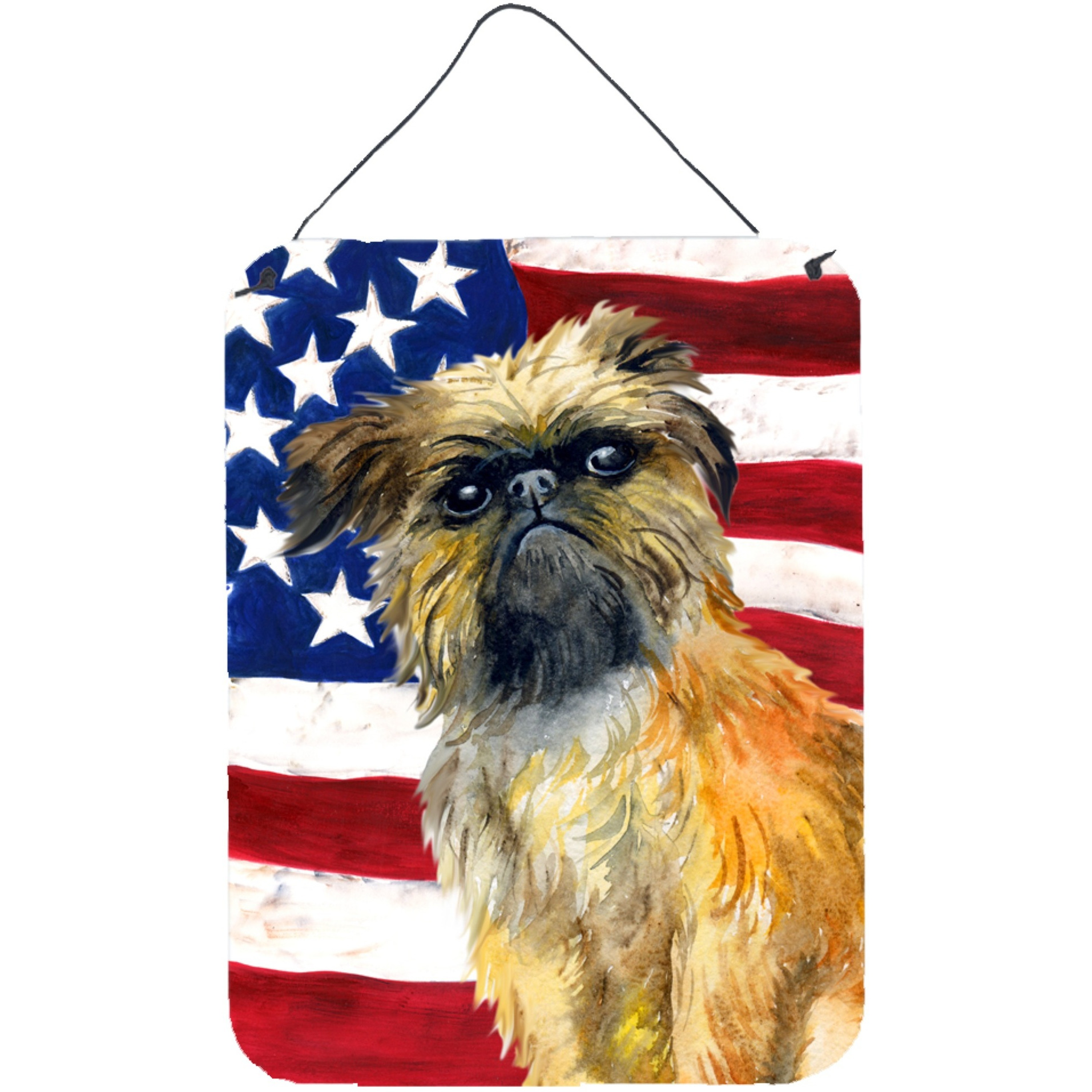 &quotCaroline's Treasures Brussels Griffon Patriotic Metal Print, 16"" x 12"", Multicolor"