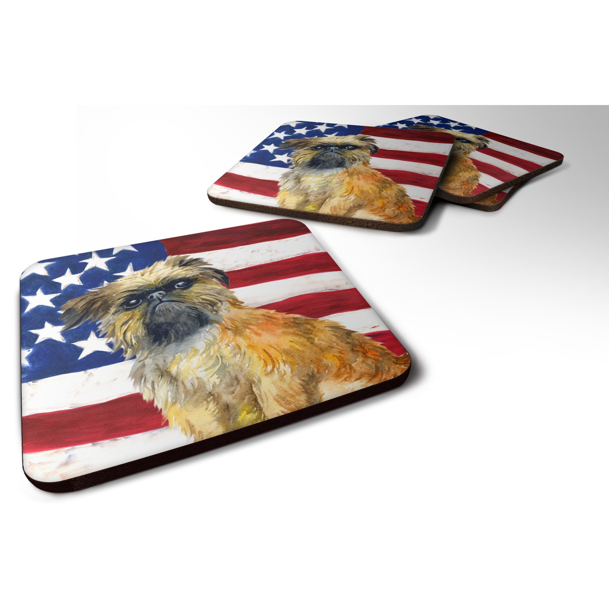 &quotCaroline's Treasures Brussels Griffon Patriotic Decorative coasters, Multicolor"