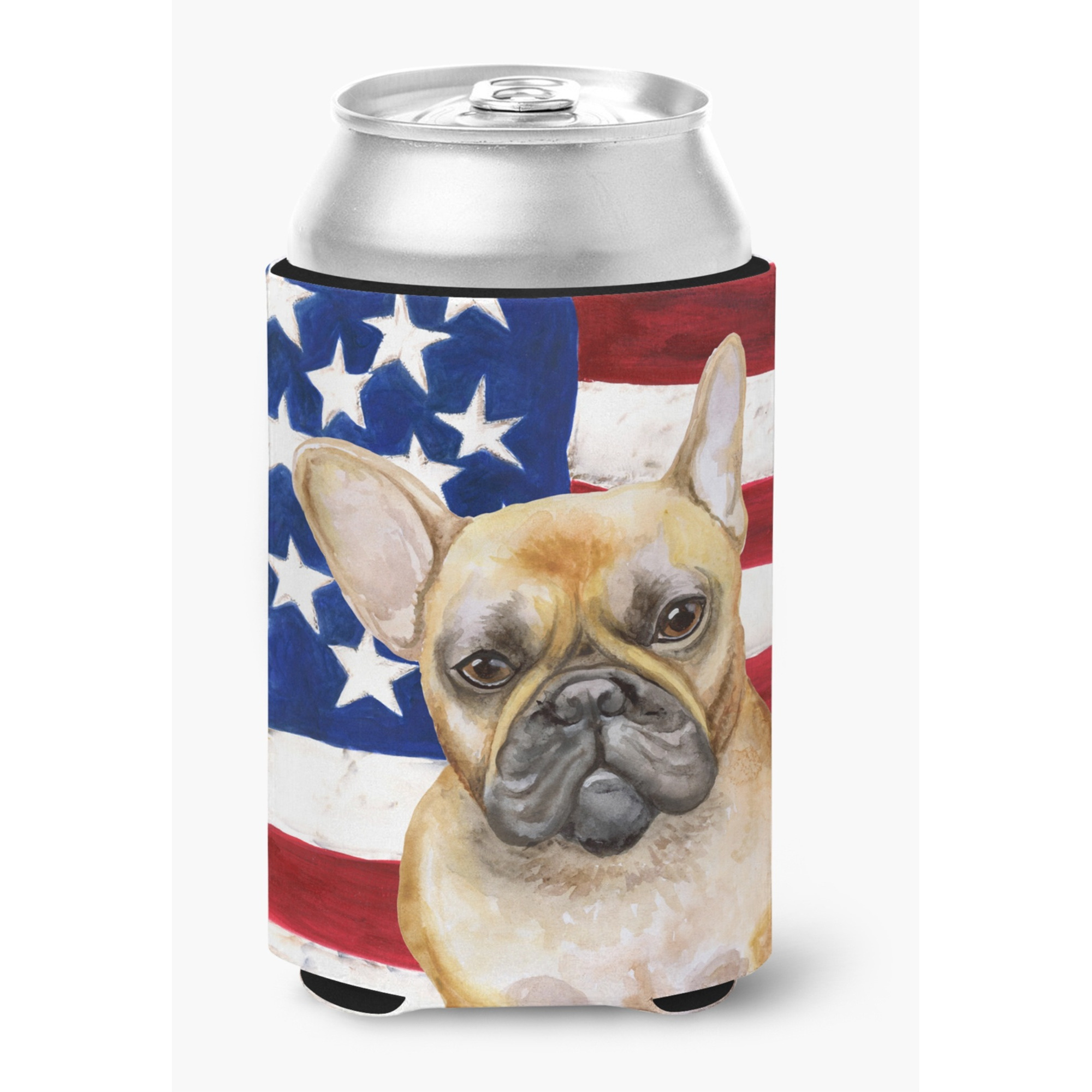&quotCaroline's Treasures French Bulldog Patriotic Decorative Can Hugger, Multicolor"