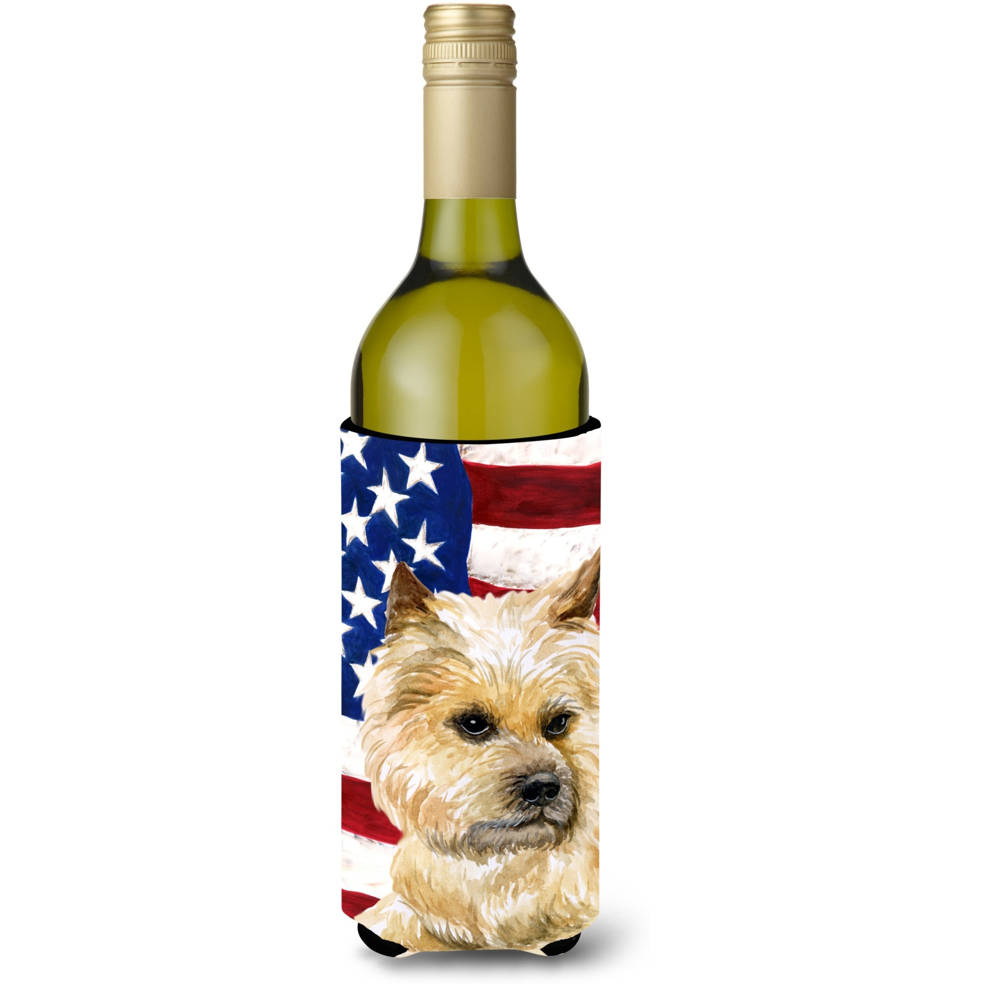 &quotCaroline's Treasures Cairn Terrier Patriotic Decorative Bottle Hugger, 750ml, Multicolor"