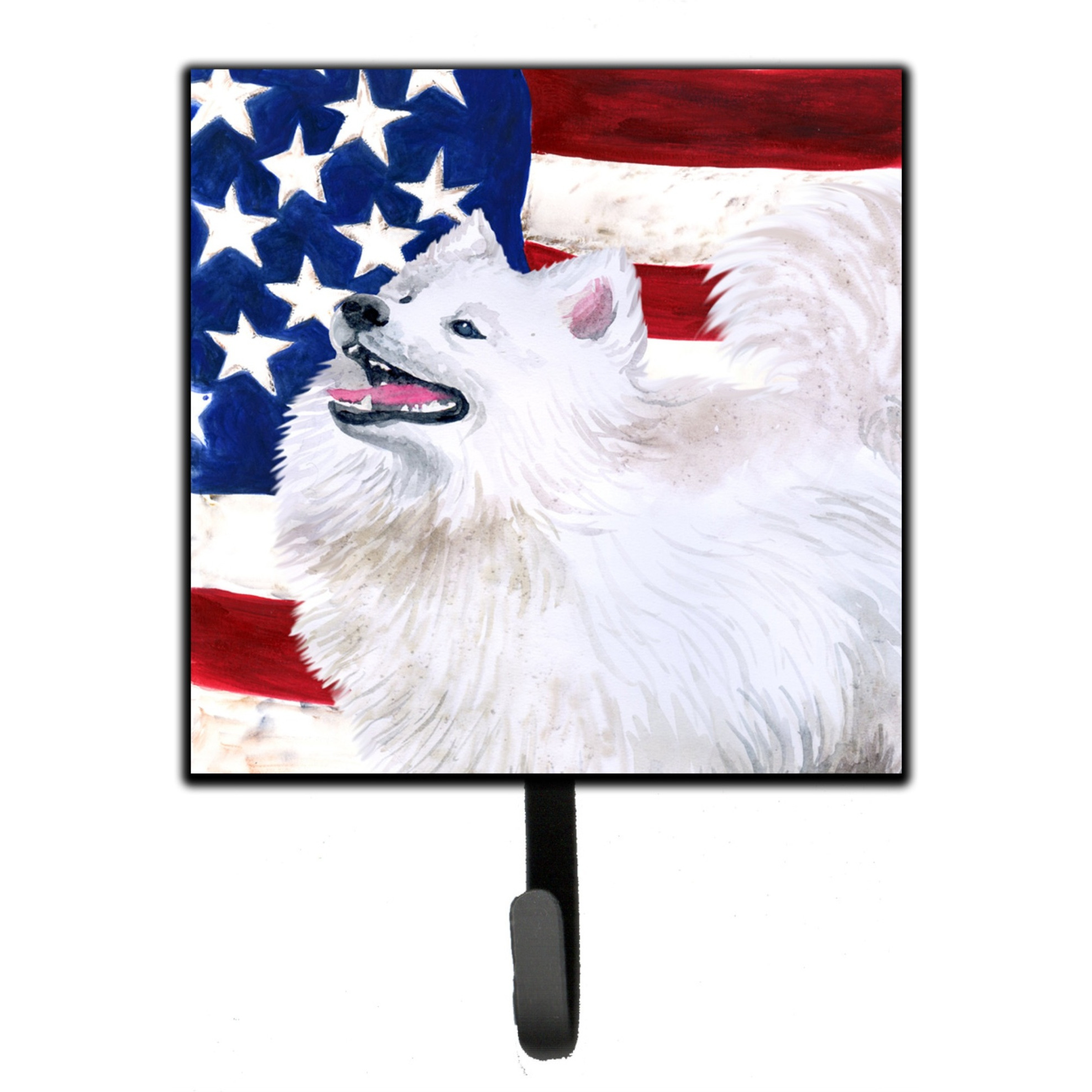 &quotCaroline's Treasures Samoyed Patriotic Wall Hook, Small, Multicolor"