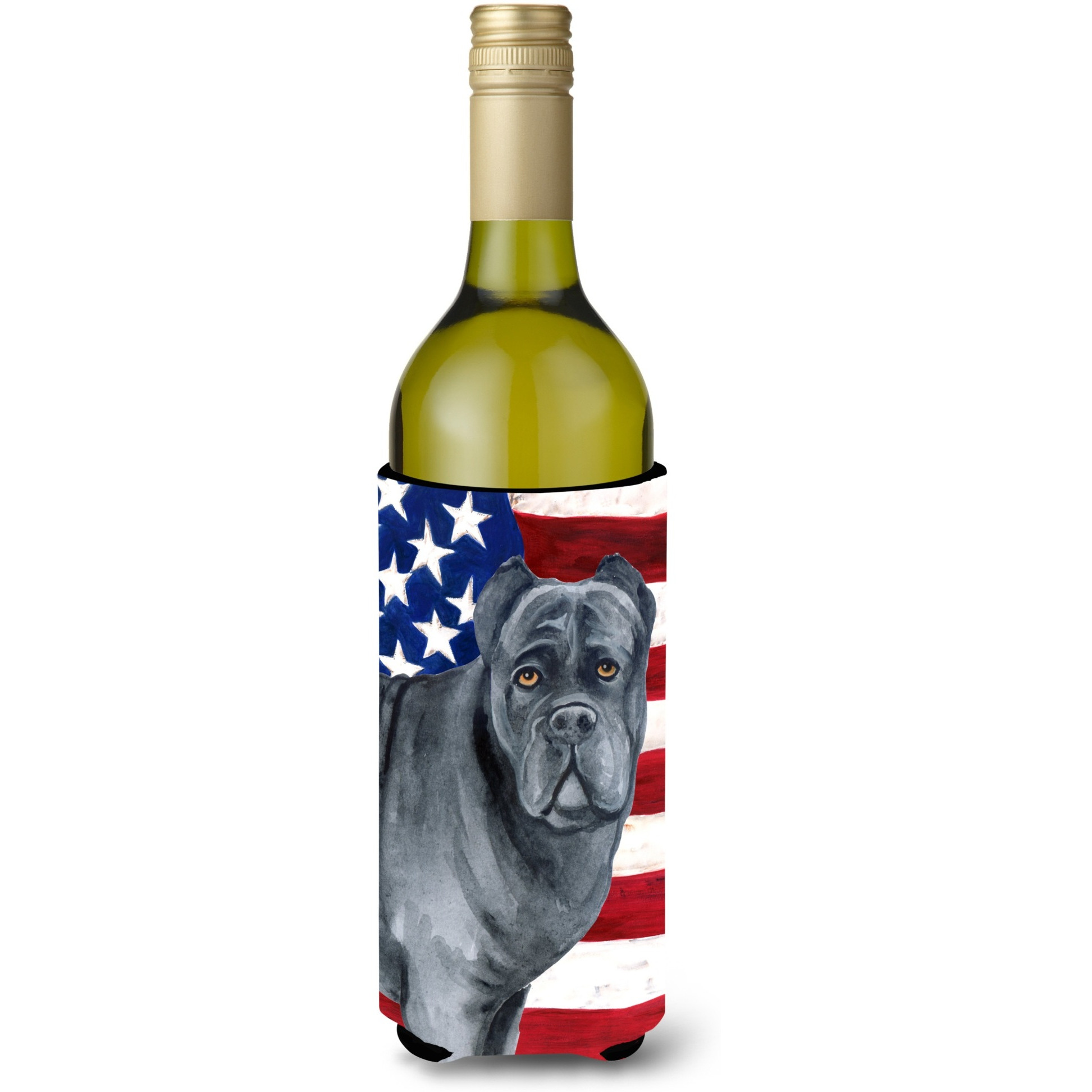 &quotCaroline's Treasures Cane Corso Patriotic Decorative Bottle Hugger, 750ml, Multicolor"