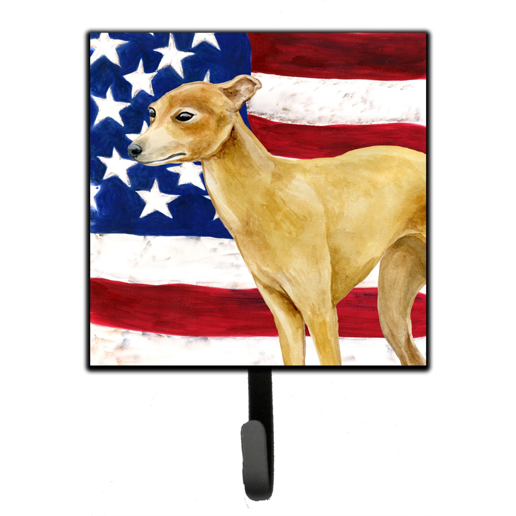 &quotCaroline's Treasures Italian Greyhound Patriotic Wall Hook, Small, Multicolor"