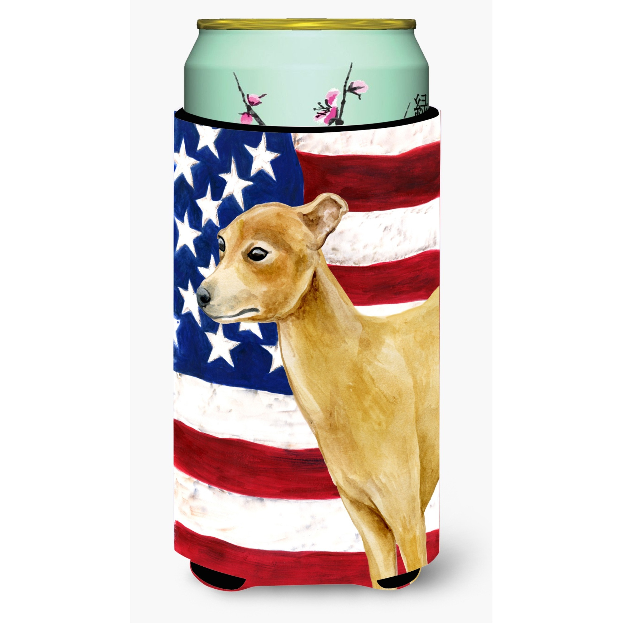 &quotCaroline's Treasures Italian Greyhound Patriotic Decorative Can Hugger, Tall Boy, Multicolor"