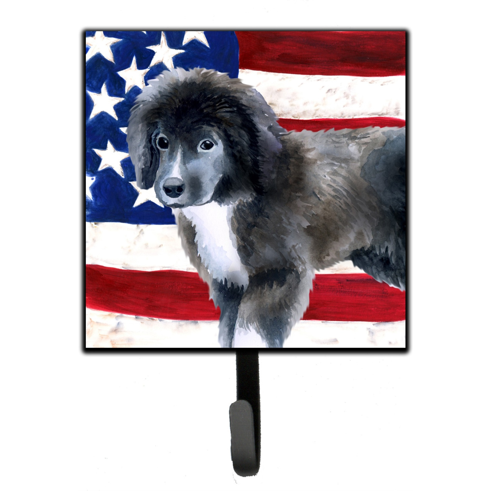 &quotCaroline's Treasures Newfoundland Puppy Patriotic Wall Hook, Small, Multicolor"