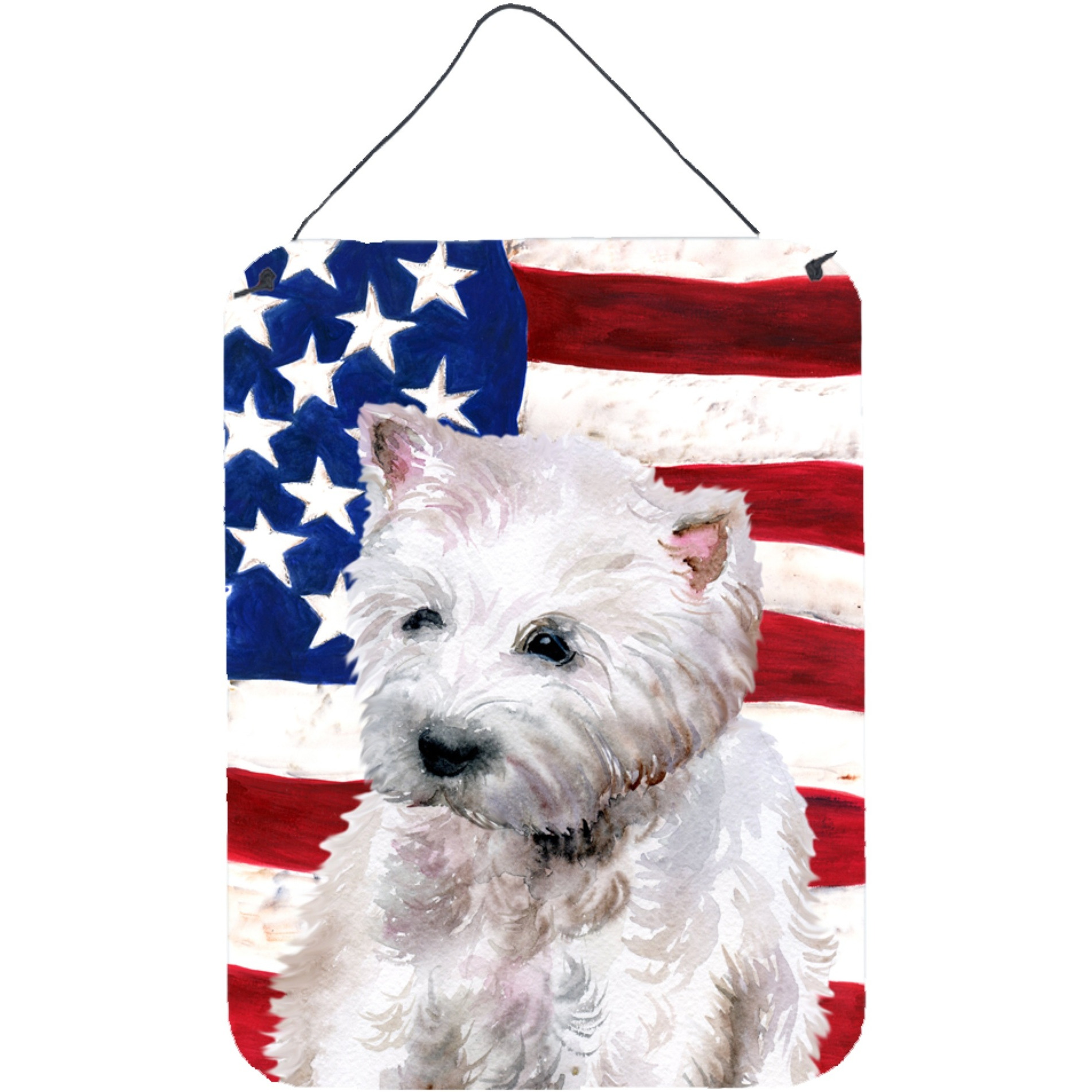 &quotCaroline's Treasures Westie Patriotic Metal Print, 16"" x 12"", Multicolor"