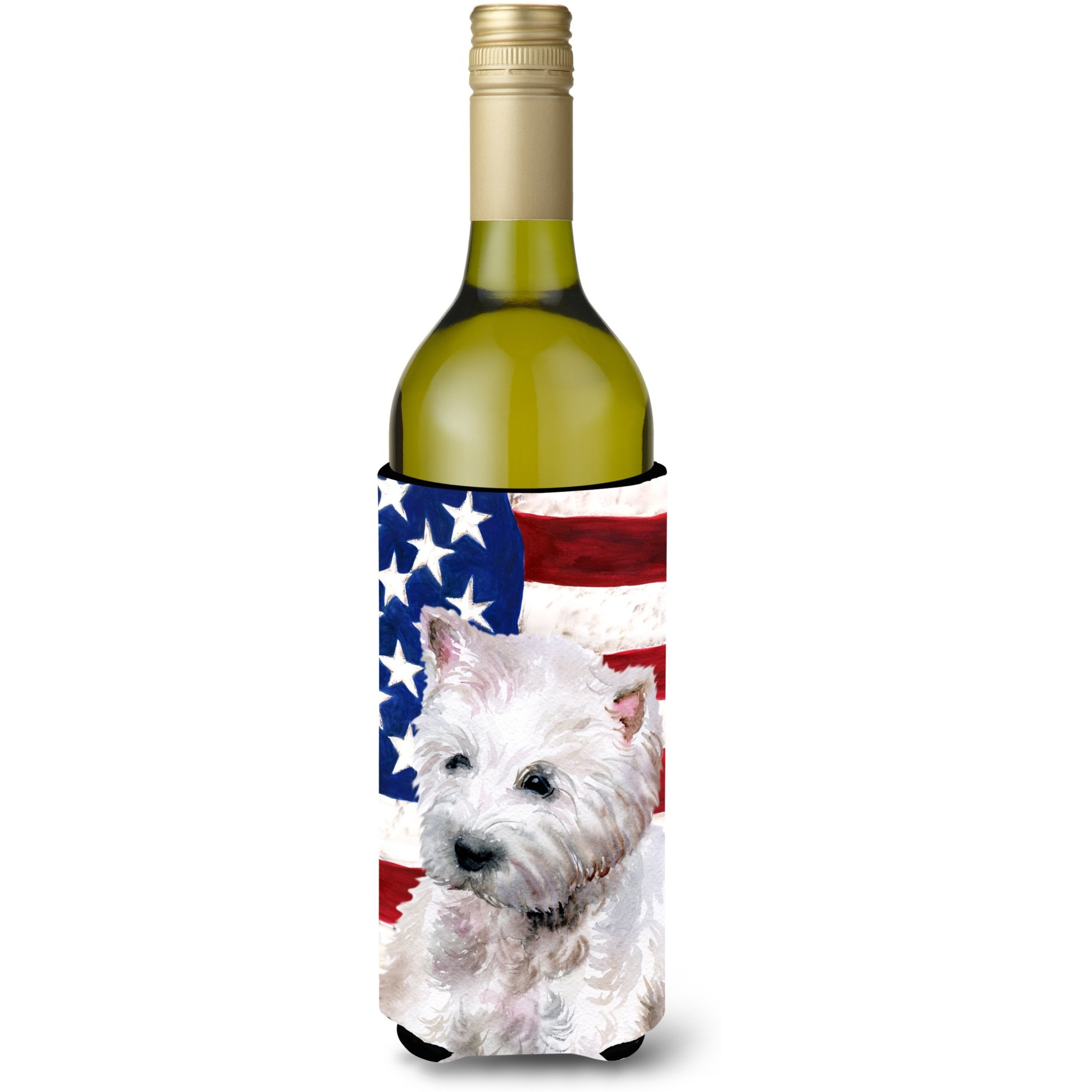 &quotCaroline's Treasures Westie Patriotic Decorative Bottle Hugger, 750ml, Multicolor"